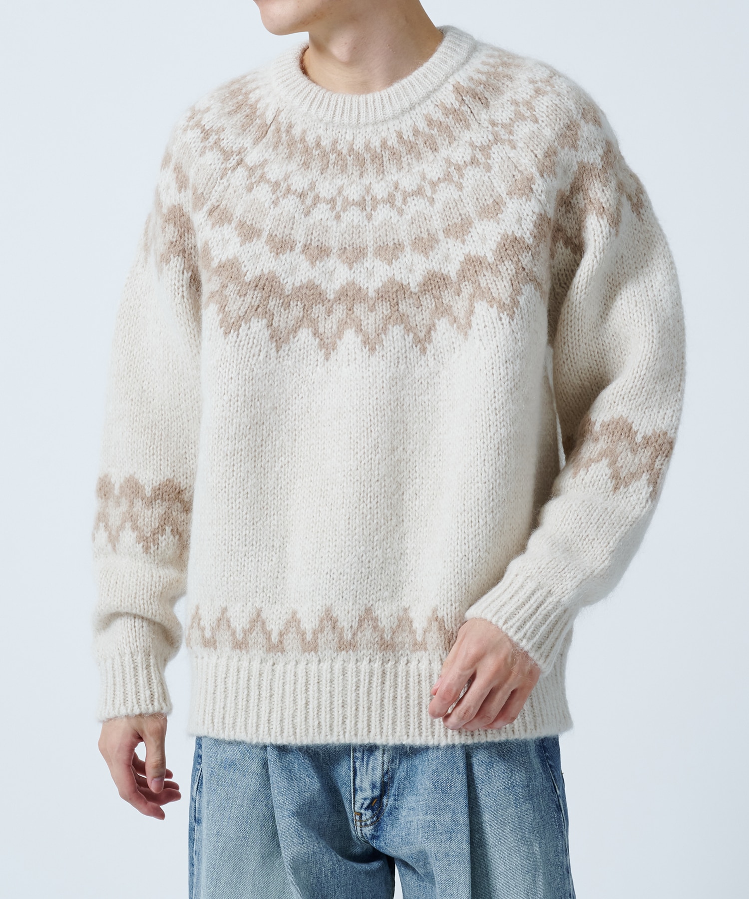 MOHAIR NORDIC CREW NECK