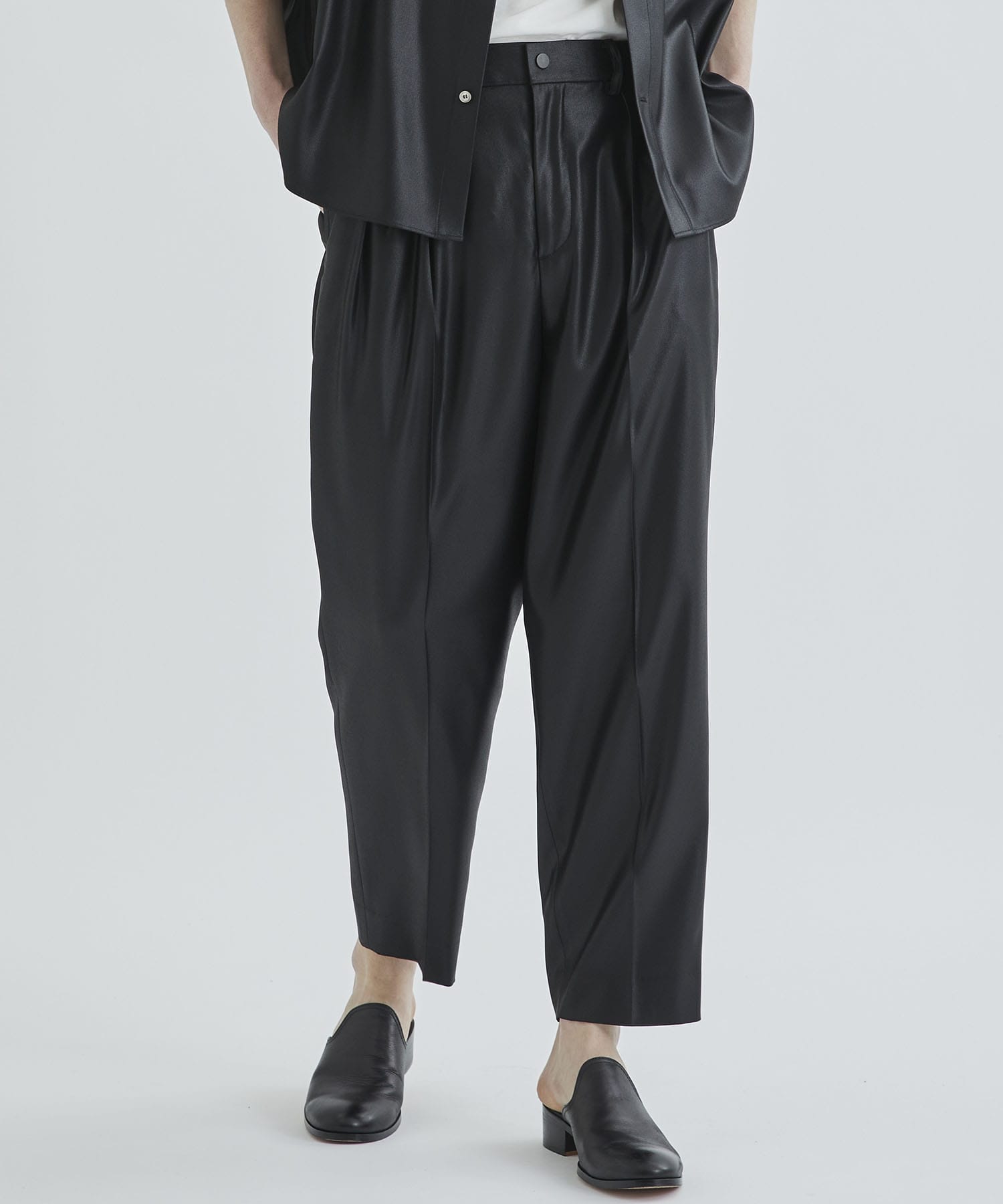 61%OFF!】 パンツ スラックス STUDIOUS別注 PLEATED WIDE TROUSERS lz