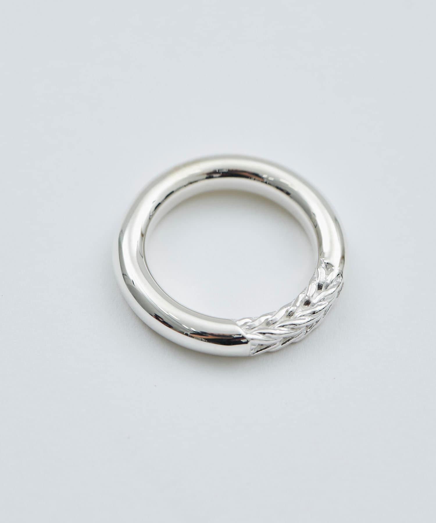 R-084 Braided silver ring