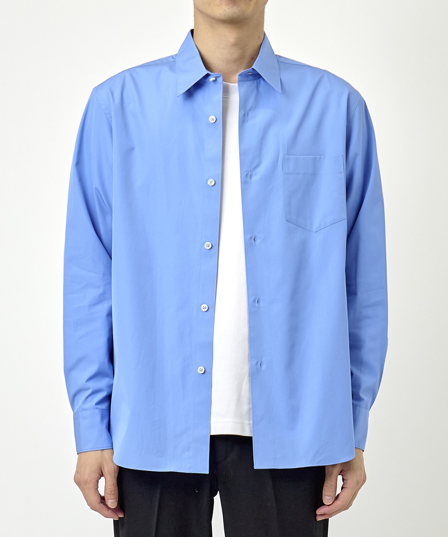 Watteau pleated cotton shirt