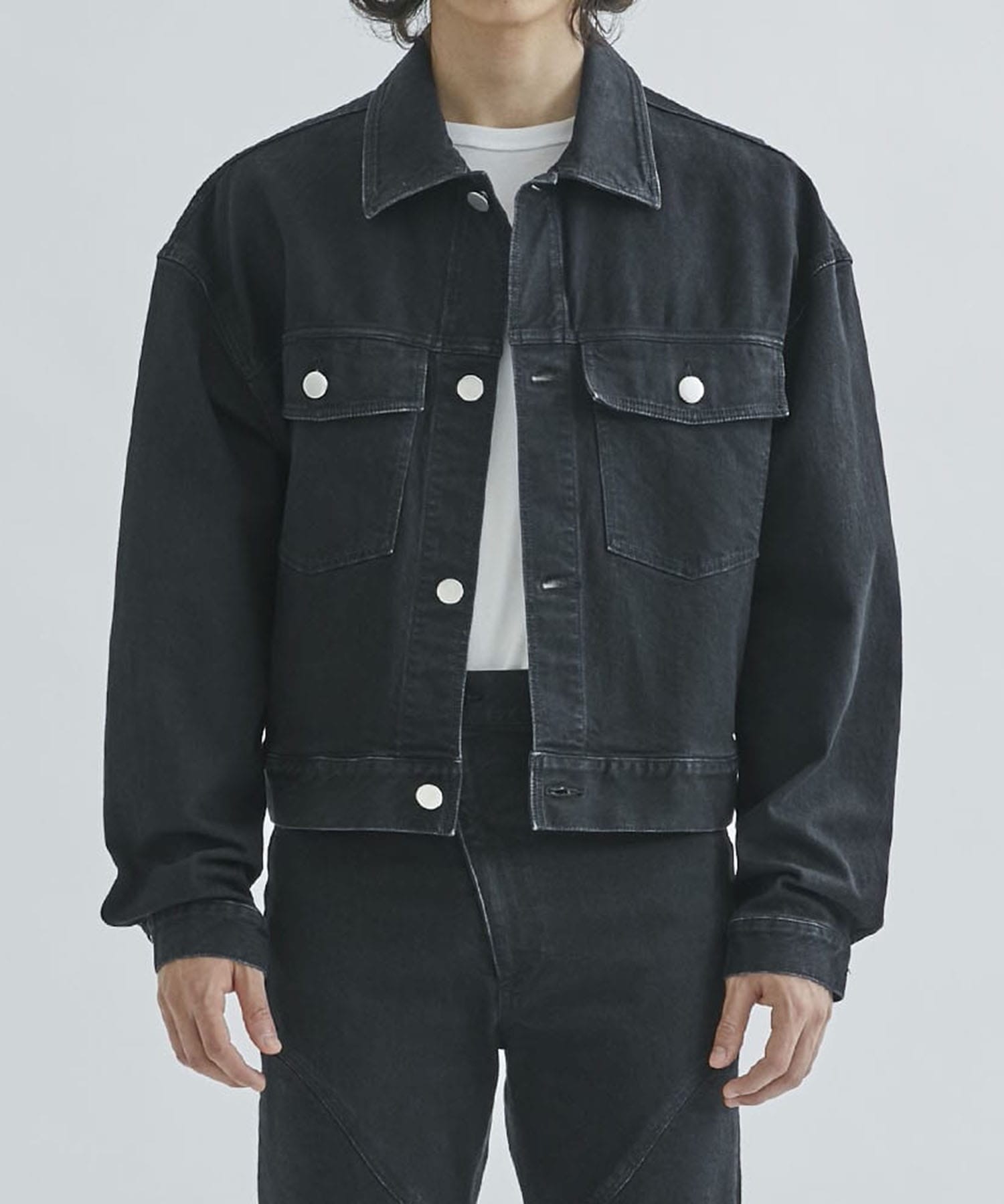 BACK SHEARING DENIM JACKET