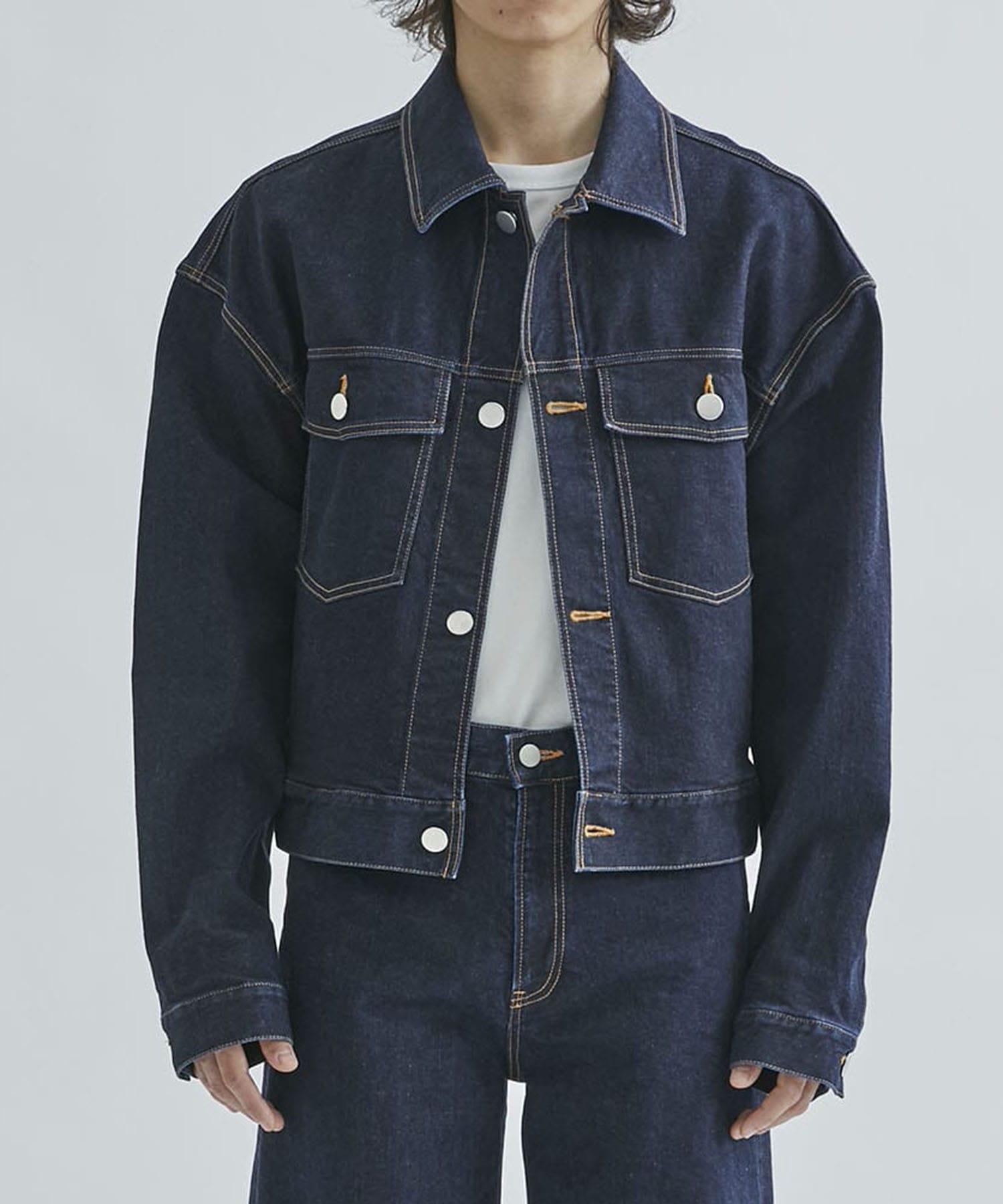 BACK SHEARING DENIM JACKET