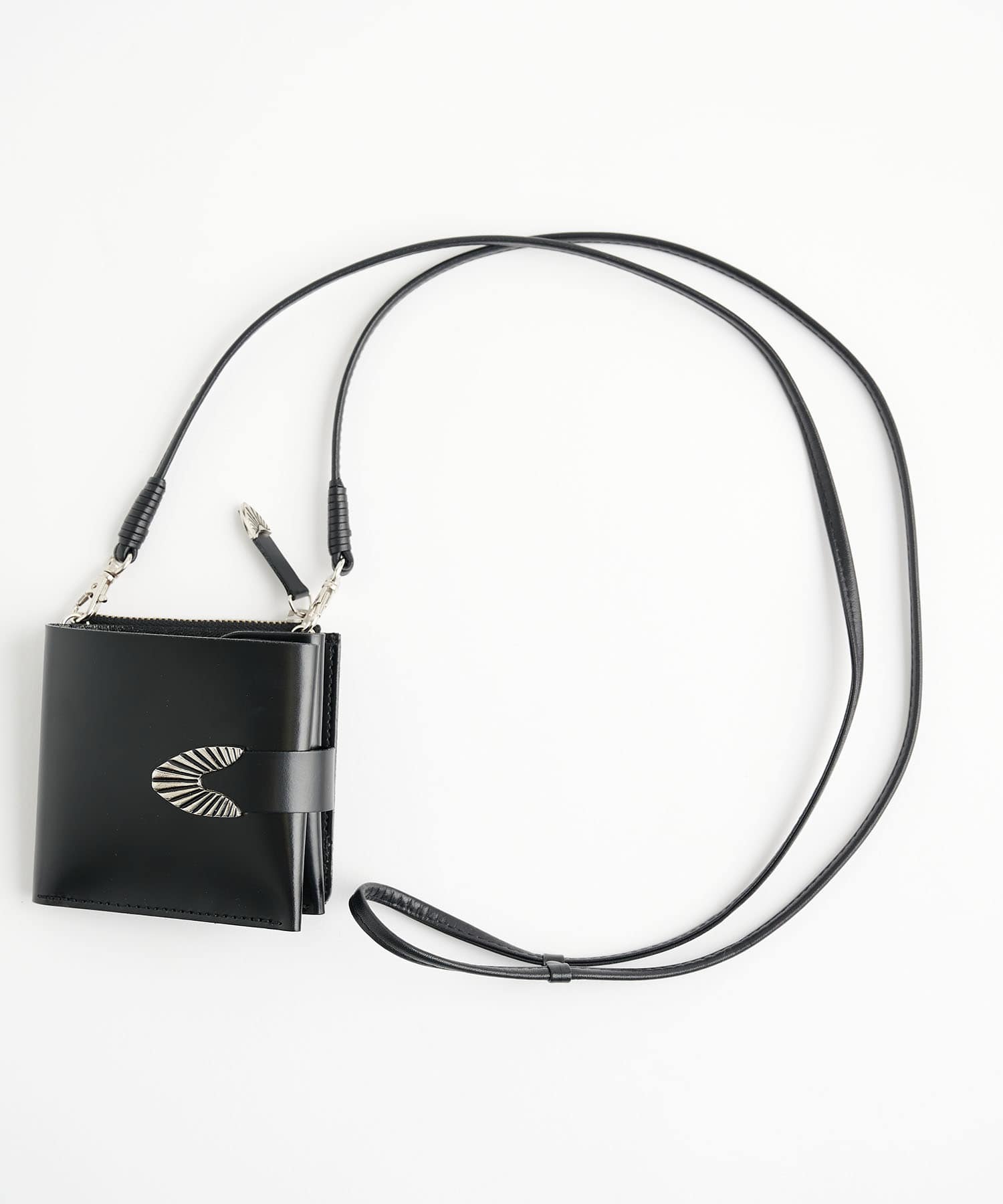 Leather shoulder wallet