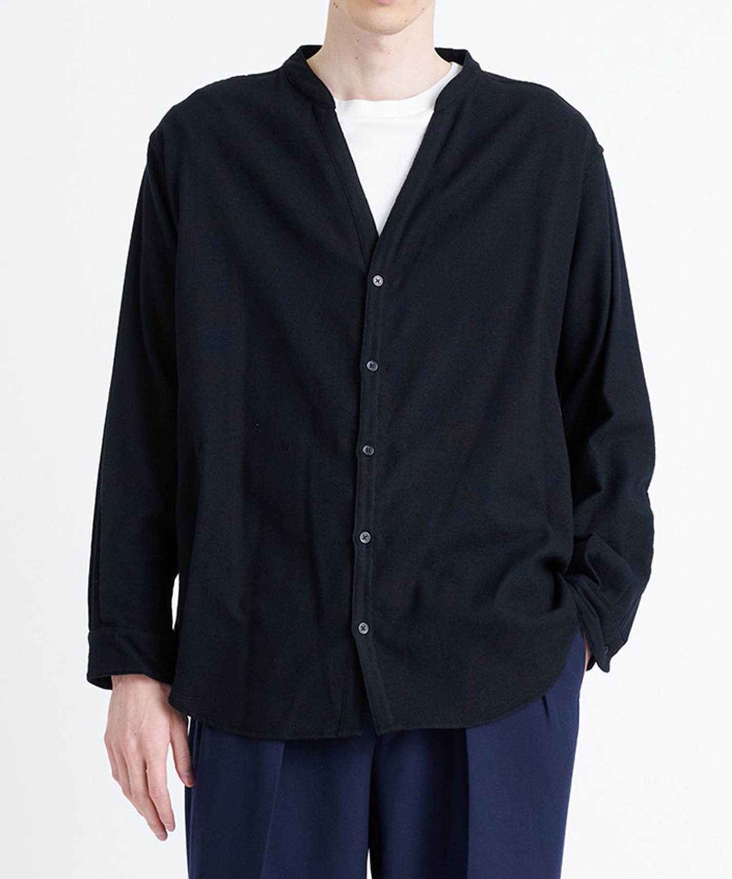 BAND COLLAR SKIPPER SHIRT