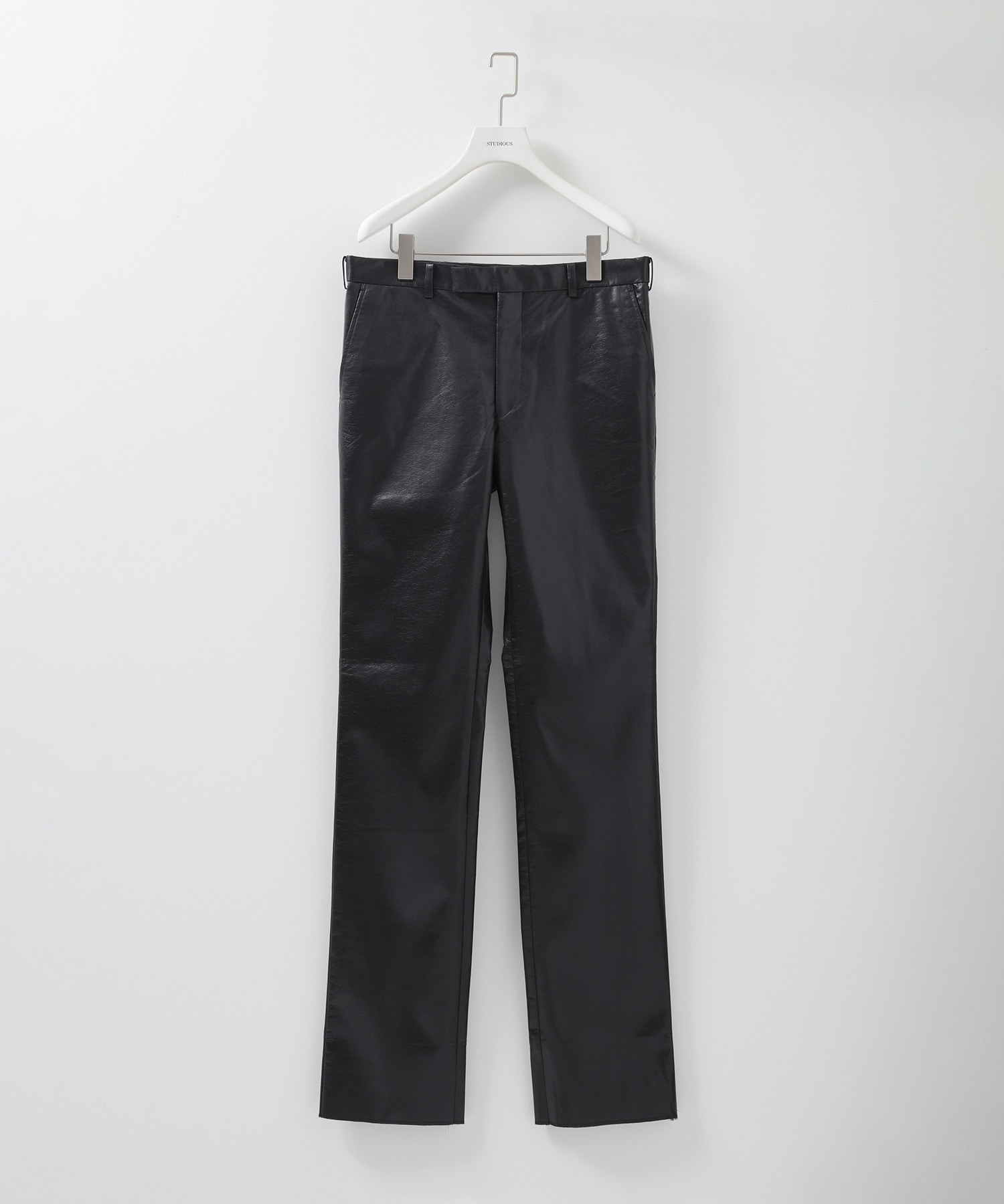 VEGAN LEATHER STRAIGHT TROUSERS