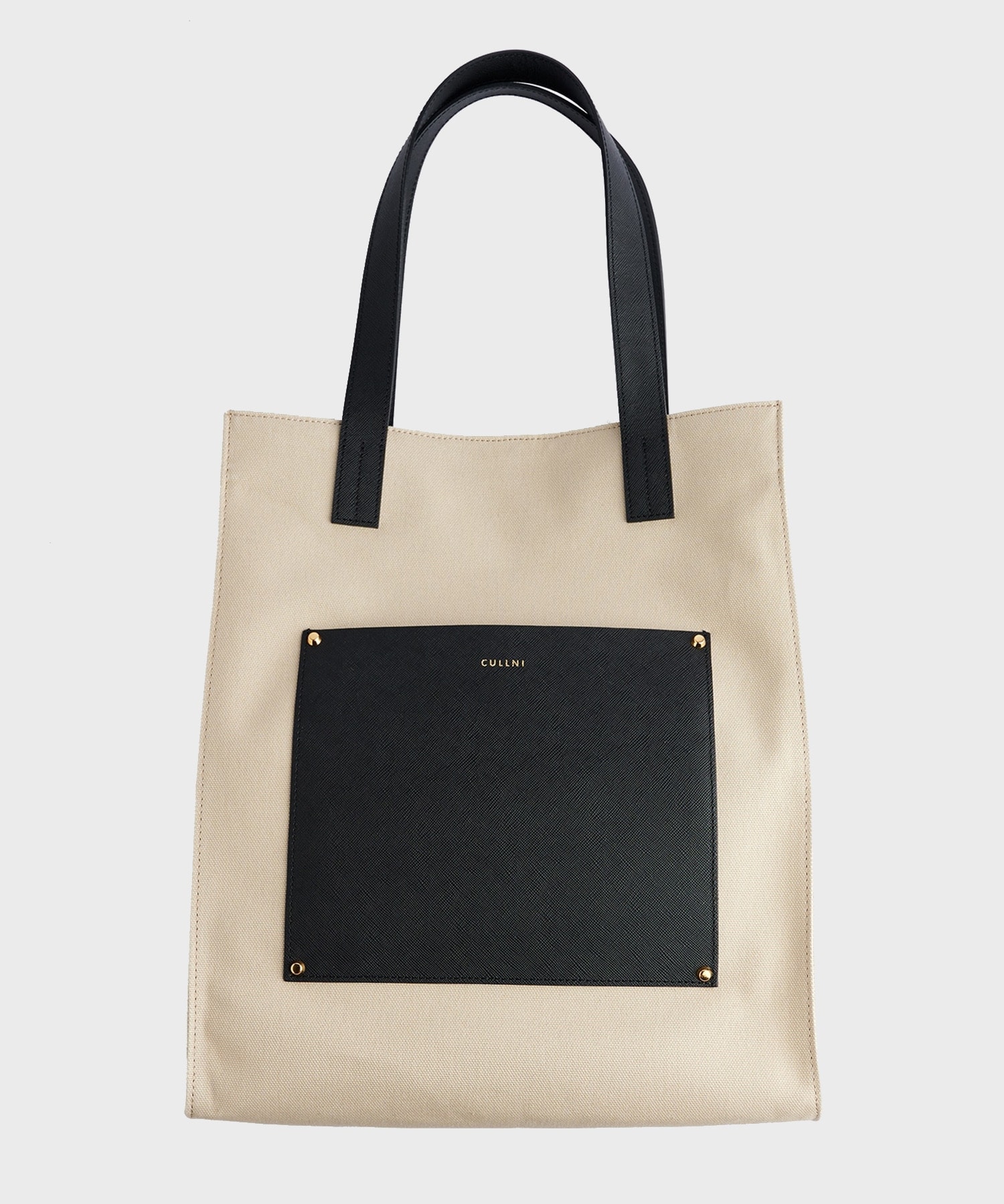 Leather Pocket Canvas Tote