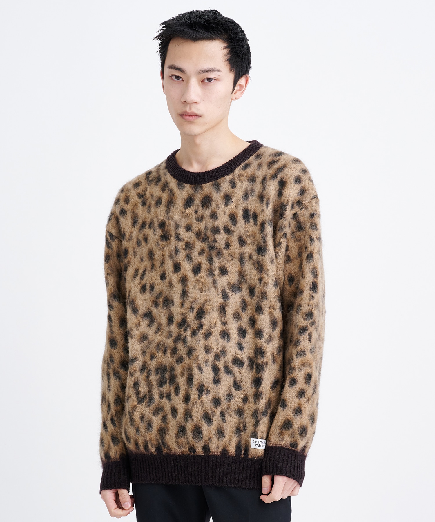 LEOPARD MOHAIR CREW NECK SWEATER ( TYPE-1 )