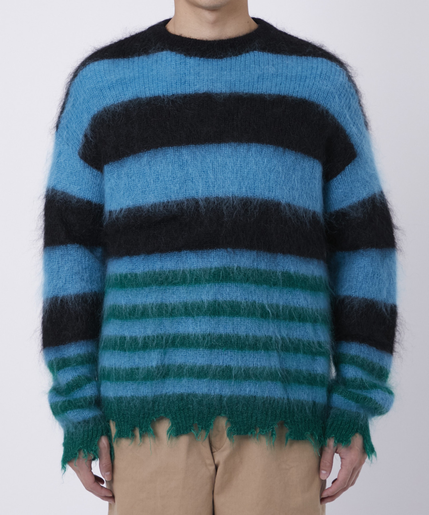 MOHAIR BORDER KNIT