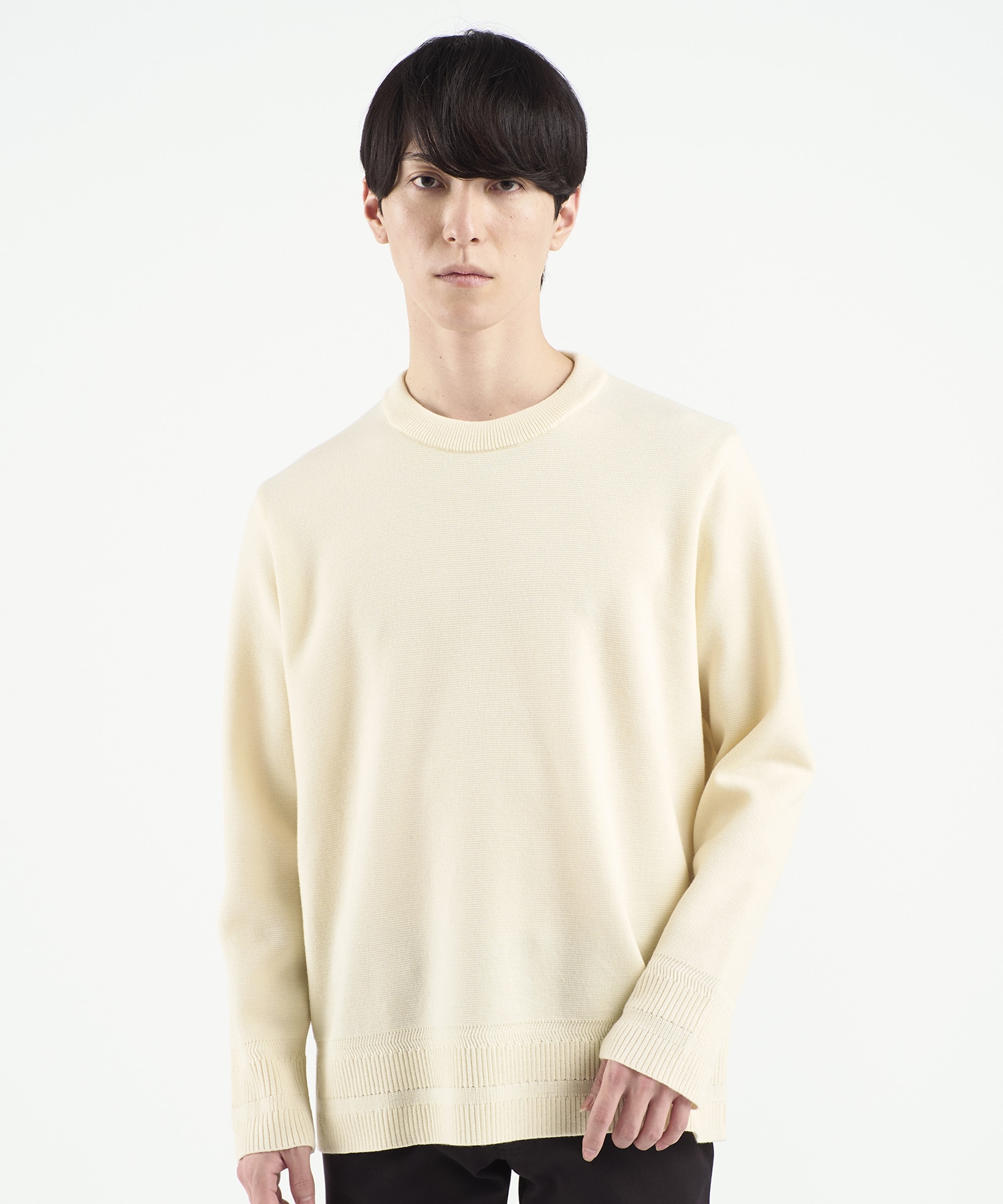 BORDER MOHAIR BORO SWEATER | FLAGSTUFF