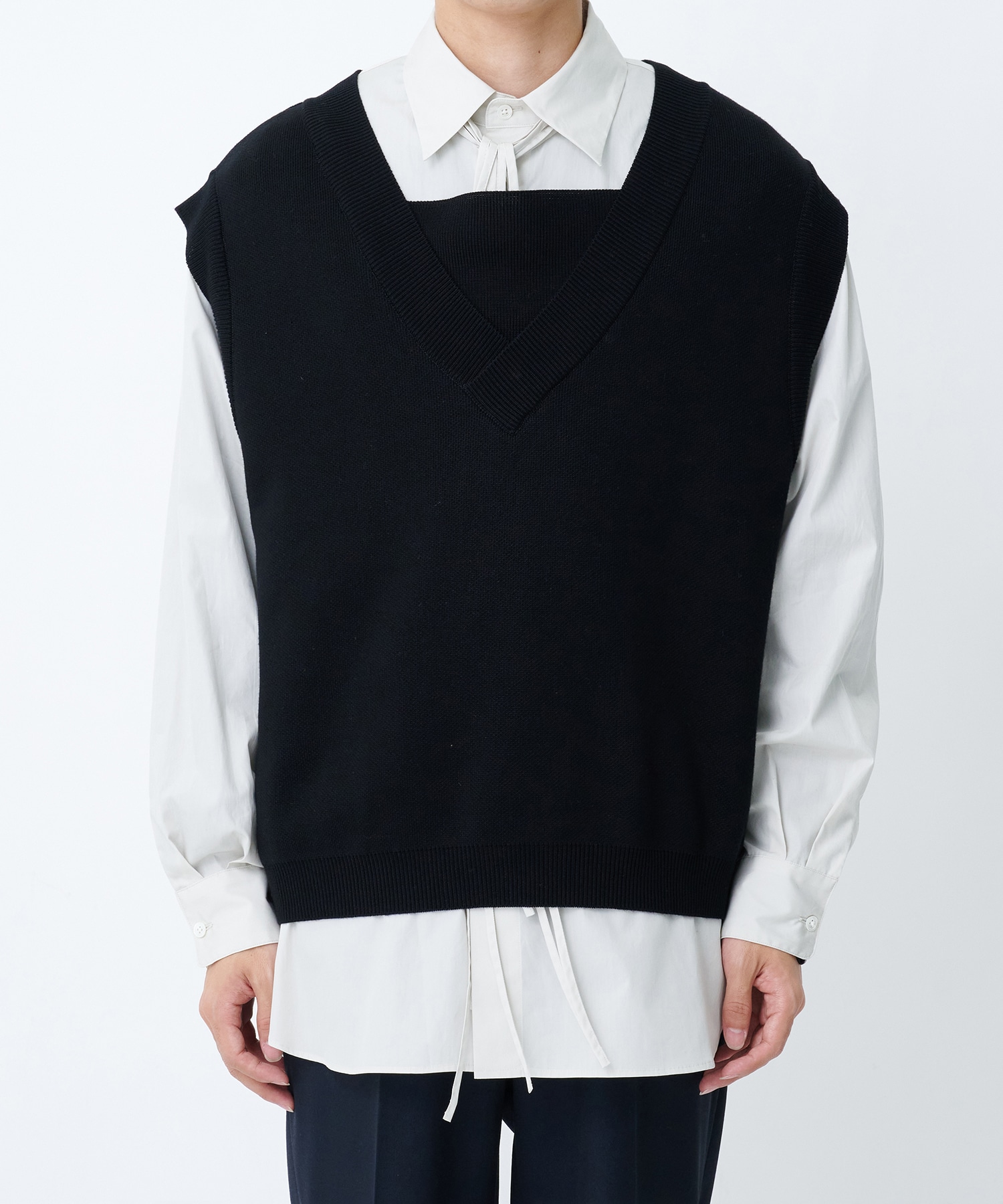 WOOL CPURA KNIT VEST