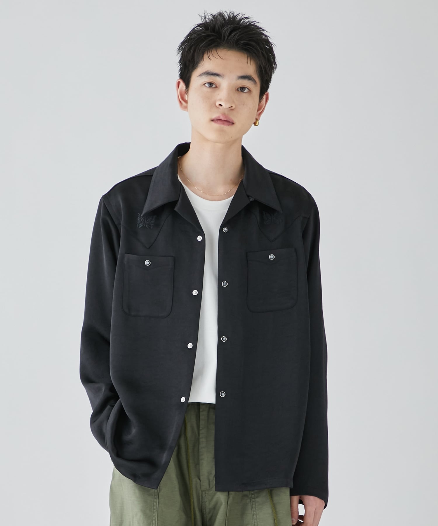 L/S Cowboy One-Up Shirt - Poly Sateen