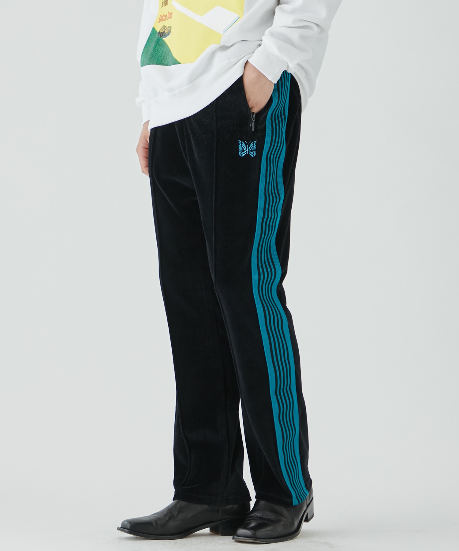 2022最新のスタイル NEEDLES TRACKPANTS 別注STUDIOUS ネイビー 2760 