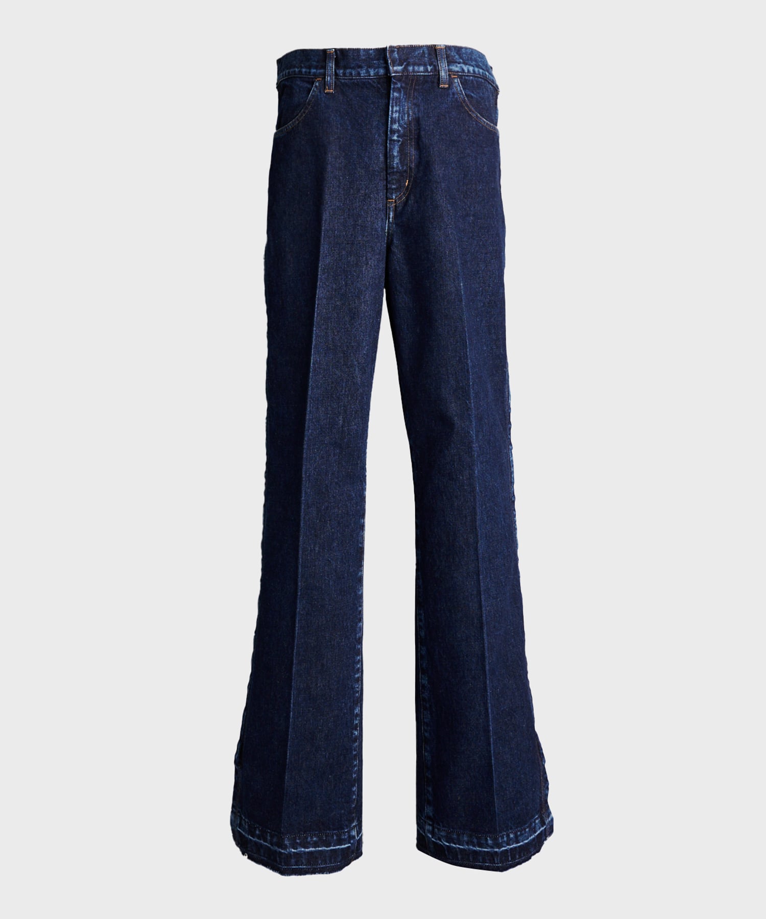 Zip denim pants