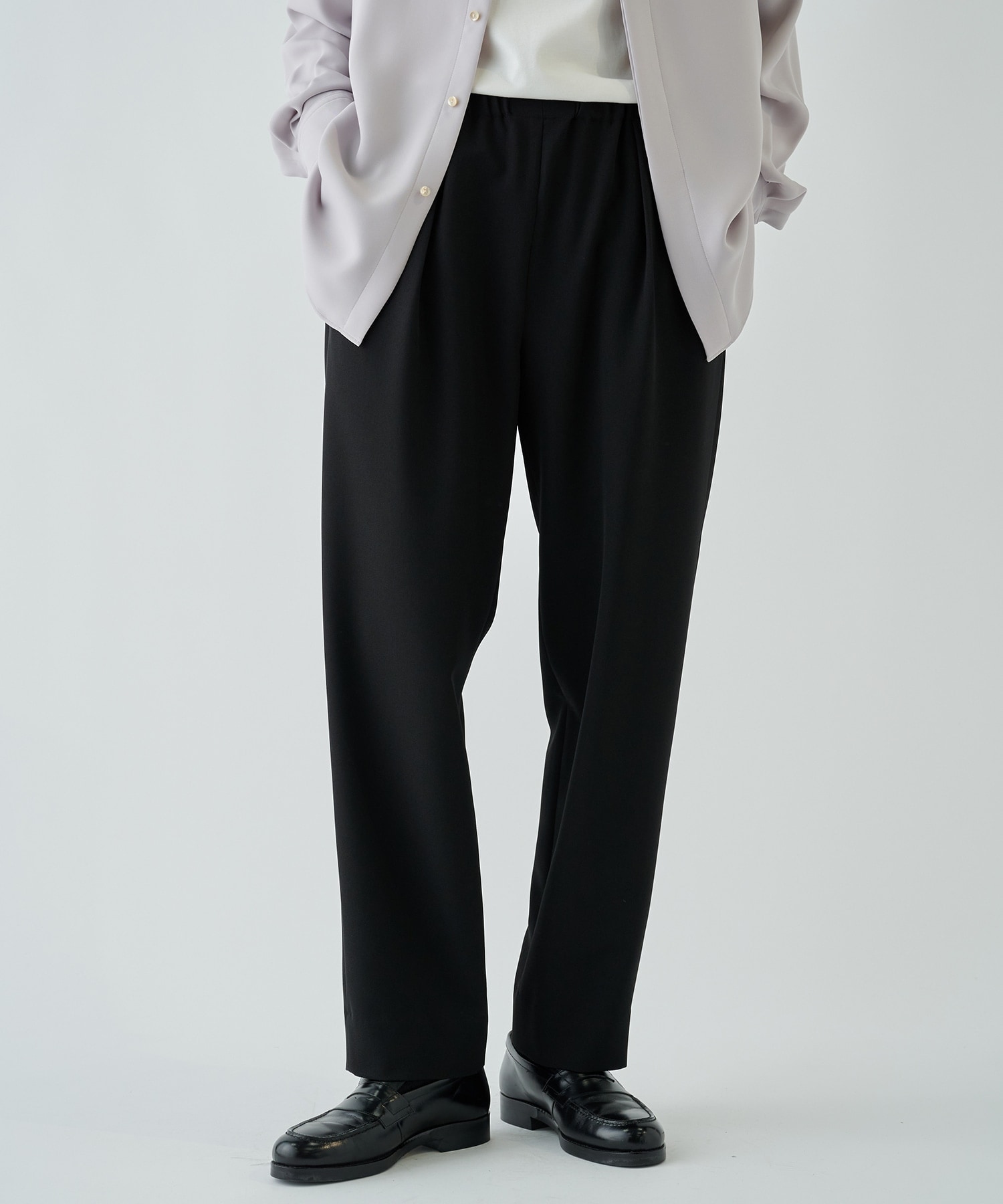 Stretch Twill  2 Tuck Wide Easy Pants