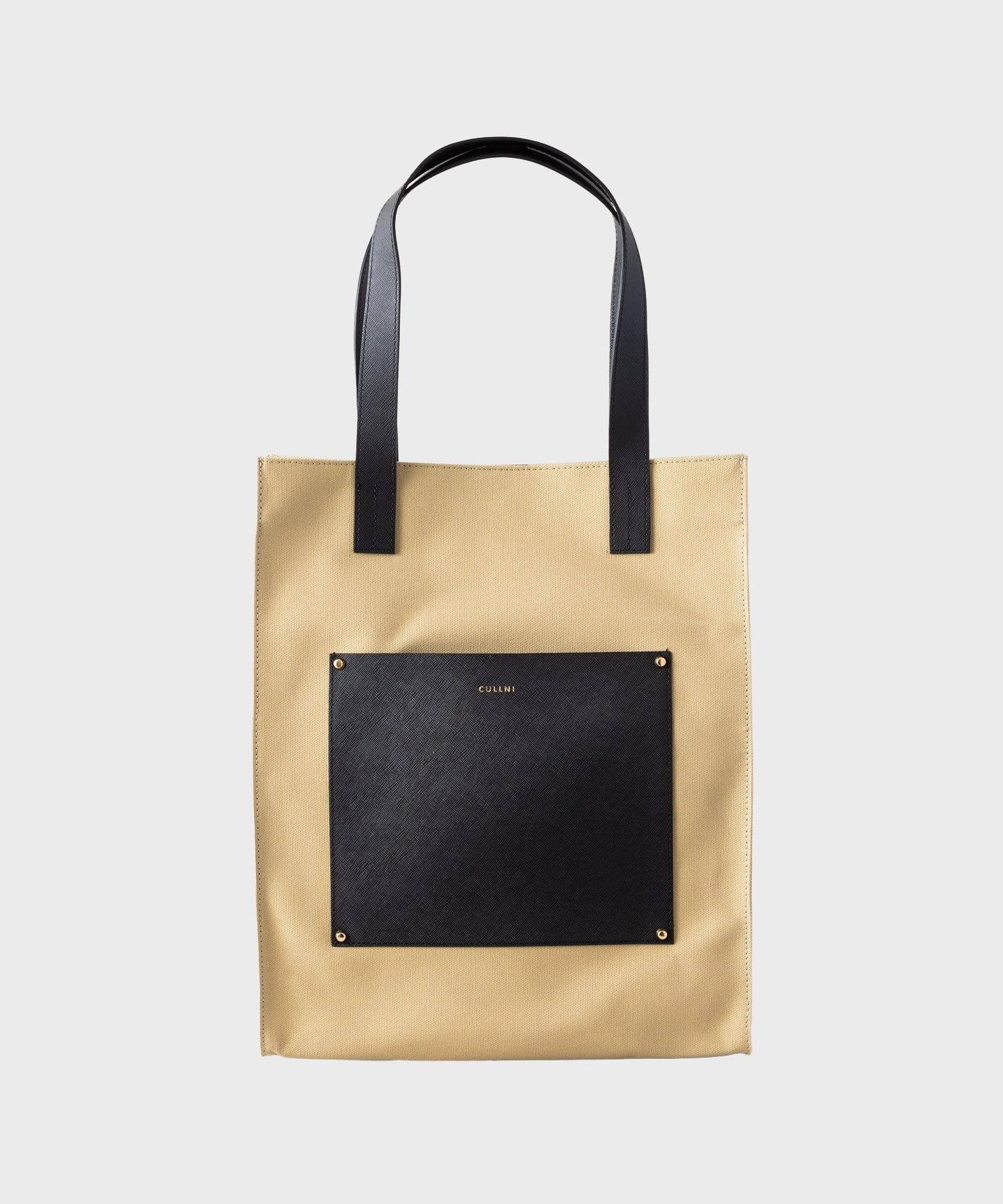 Leather Pocket Canvas Tote
