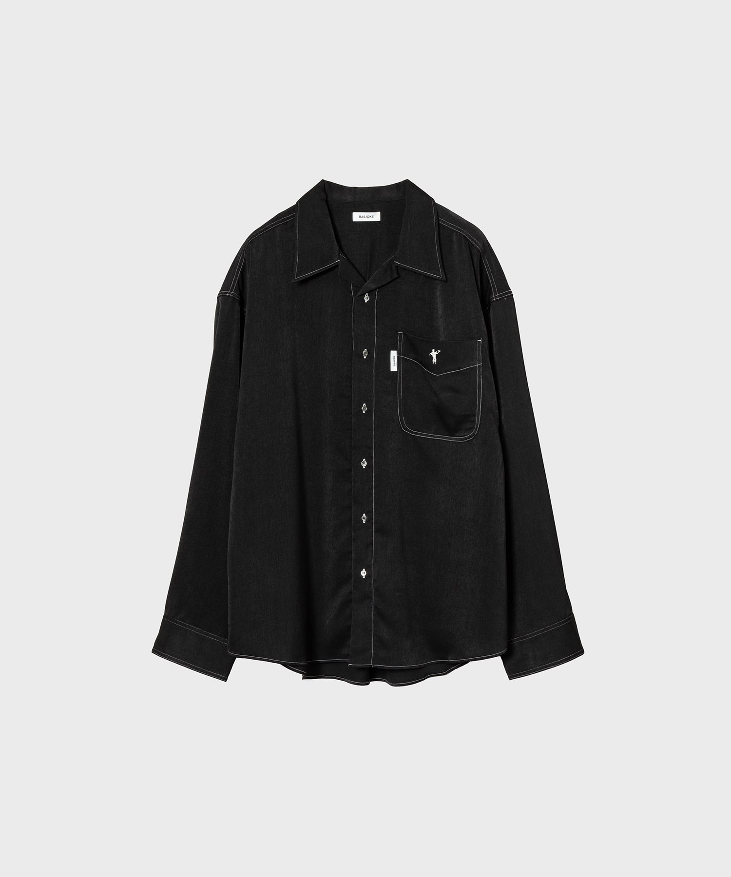 Heart Cowboy Embroidery Oversized Satin Shirt