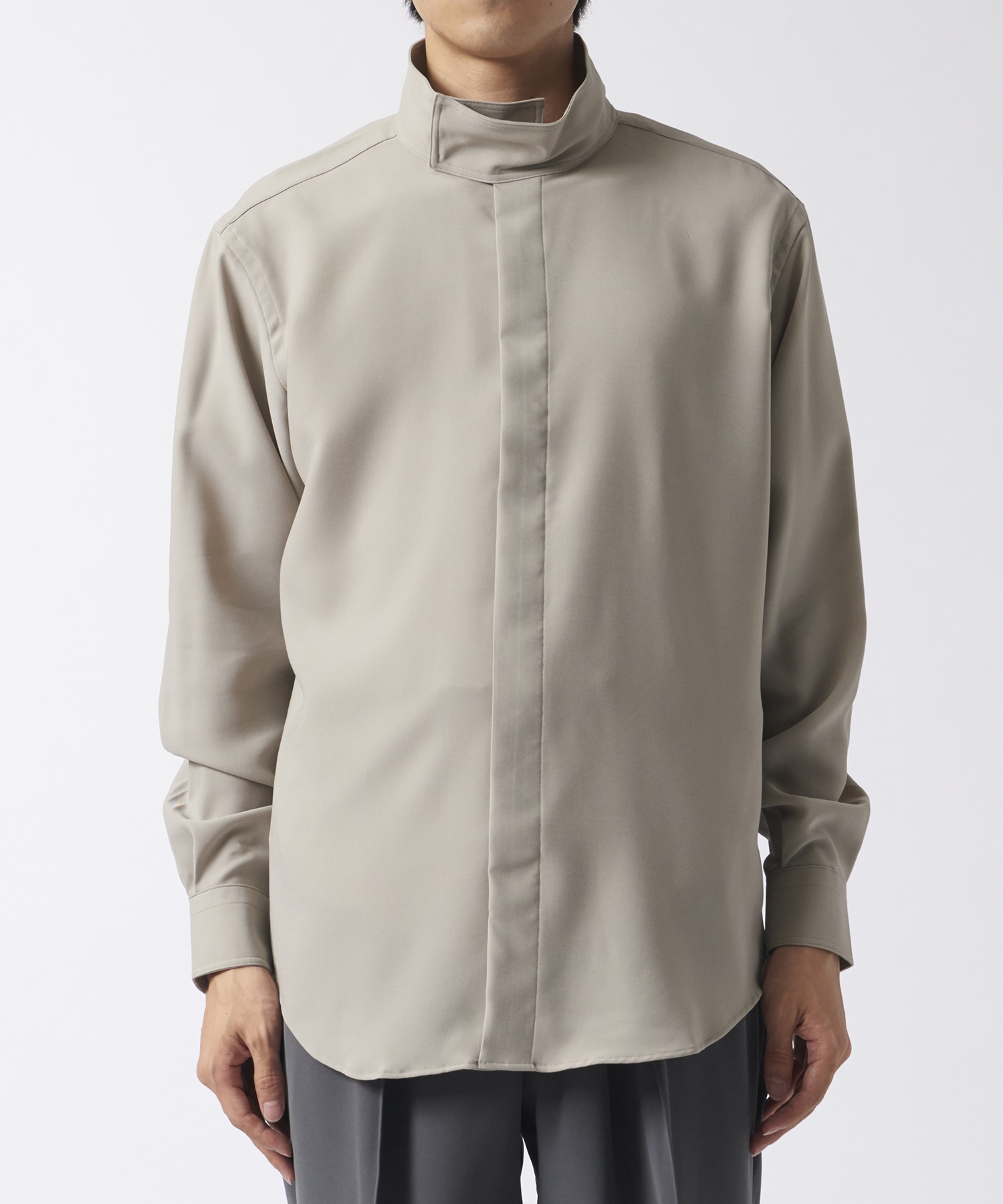 HIGH NECK COLLAR SHIRT