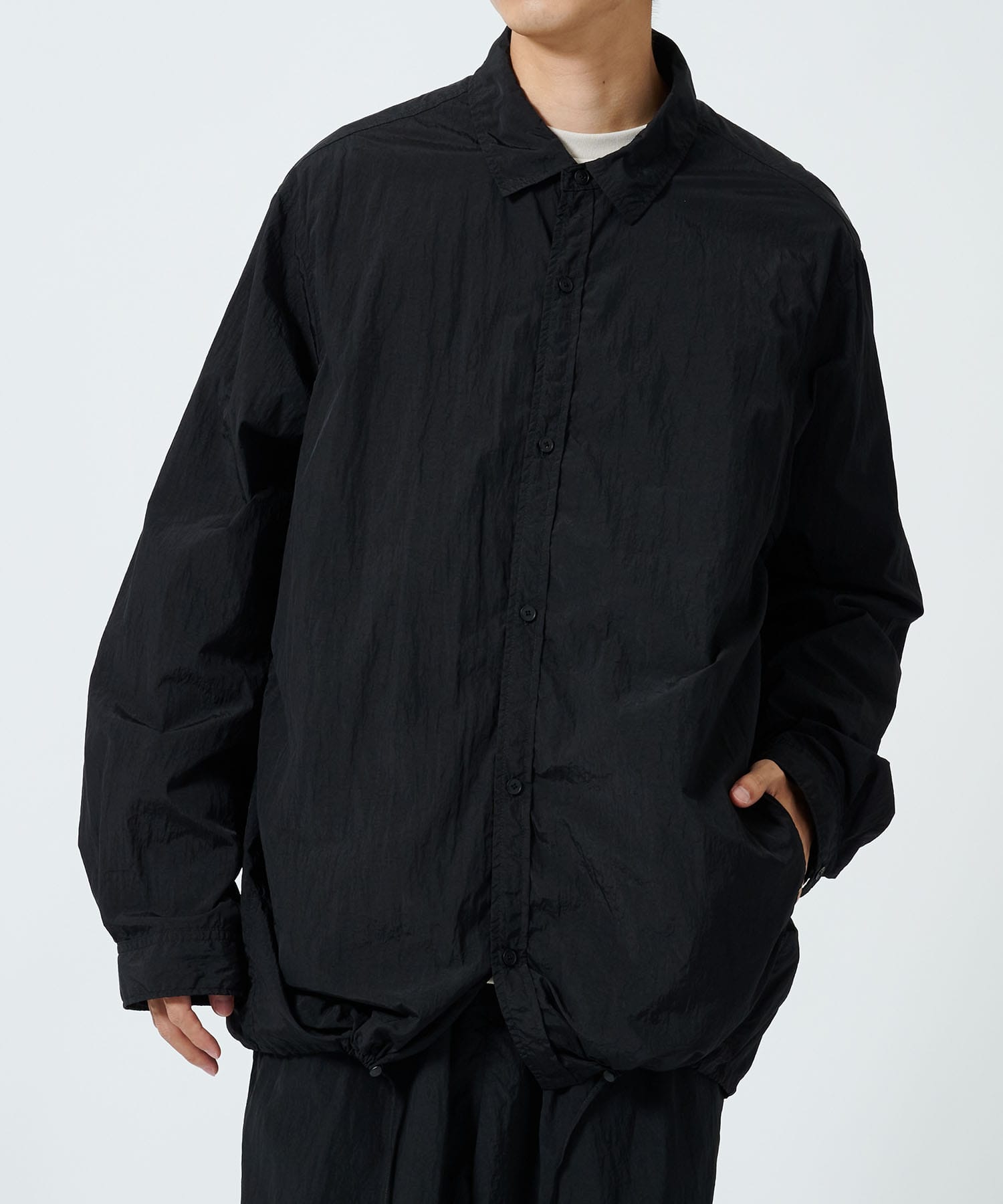 HAND DYED NYLON SHIRT JACKET