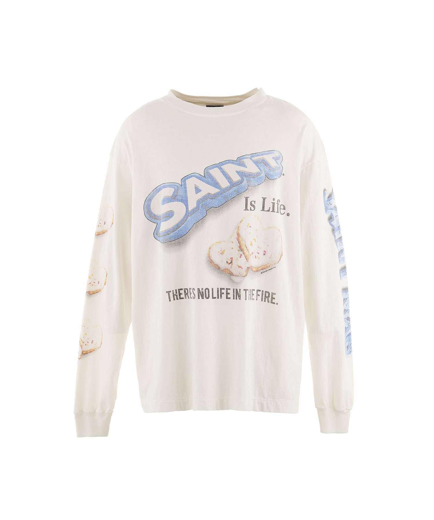 SM-YS1-0000-C39/SA_LS TEE/HEART CKIE/WHT