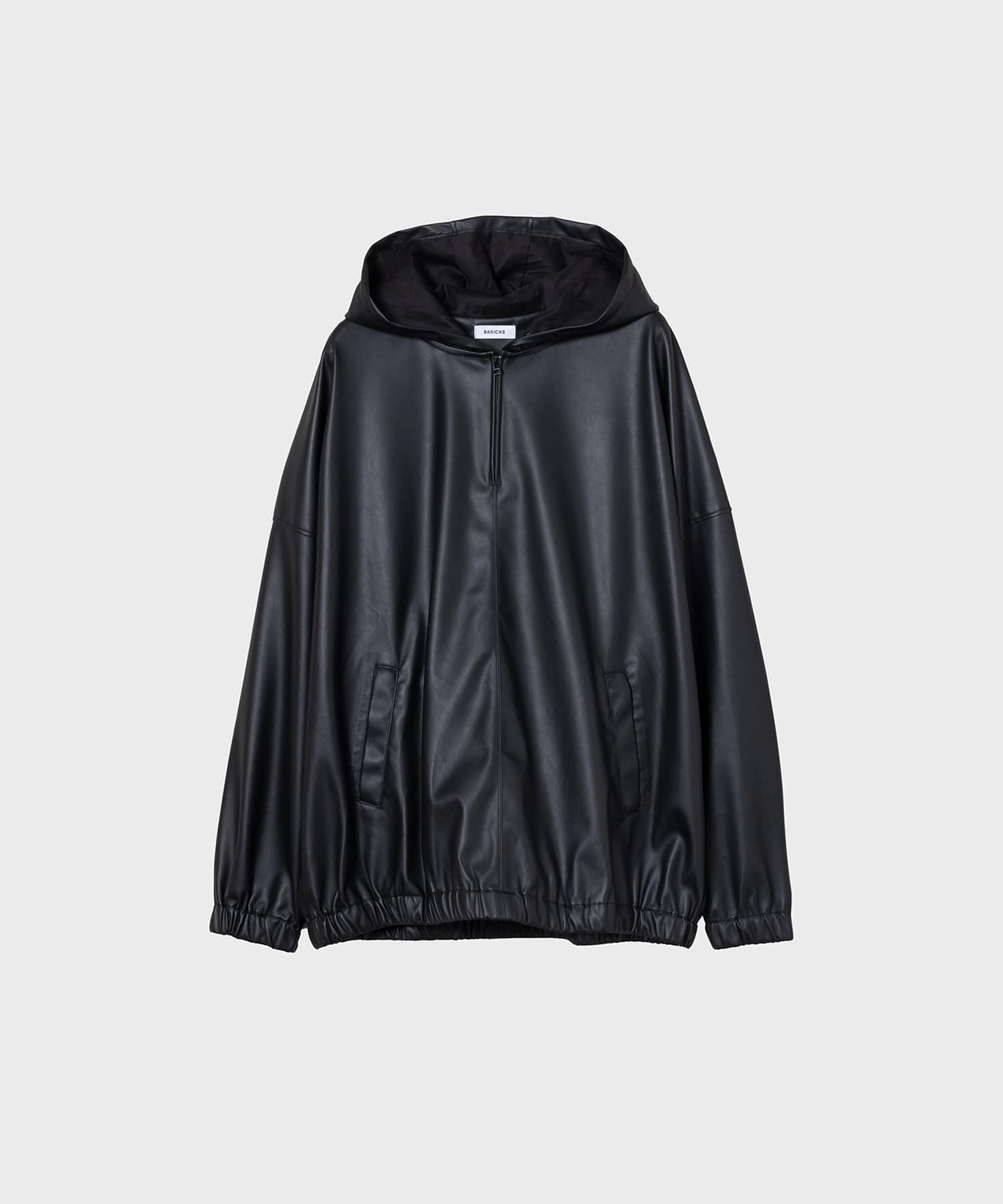 Faux Leather Hoodie