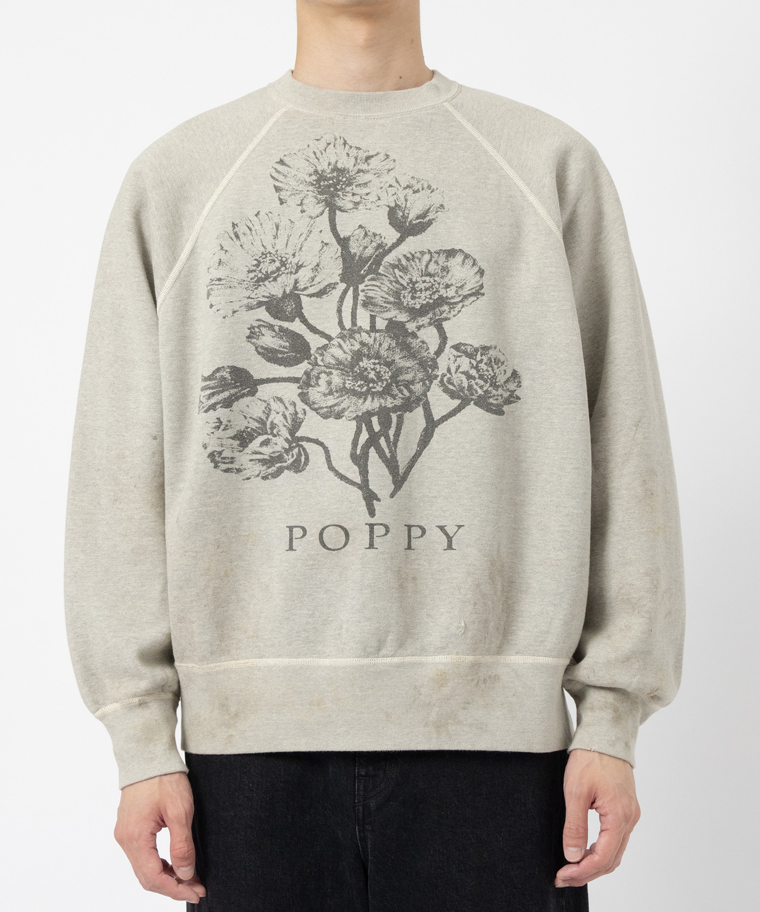 SM-YS1-0000-032/CREW SWT/FLOWER/GRAY