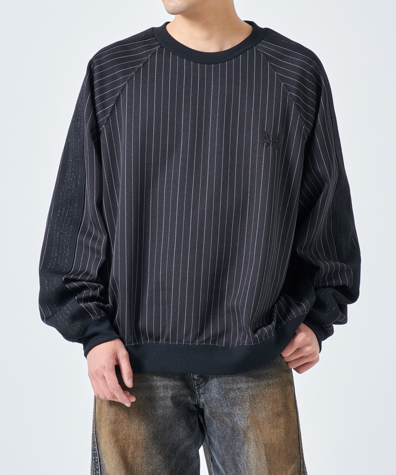 〈別注〉Track Crew Neck Shirt - Poly Jq / Braiding