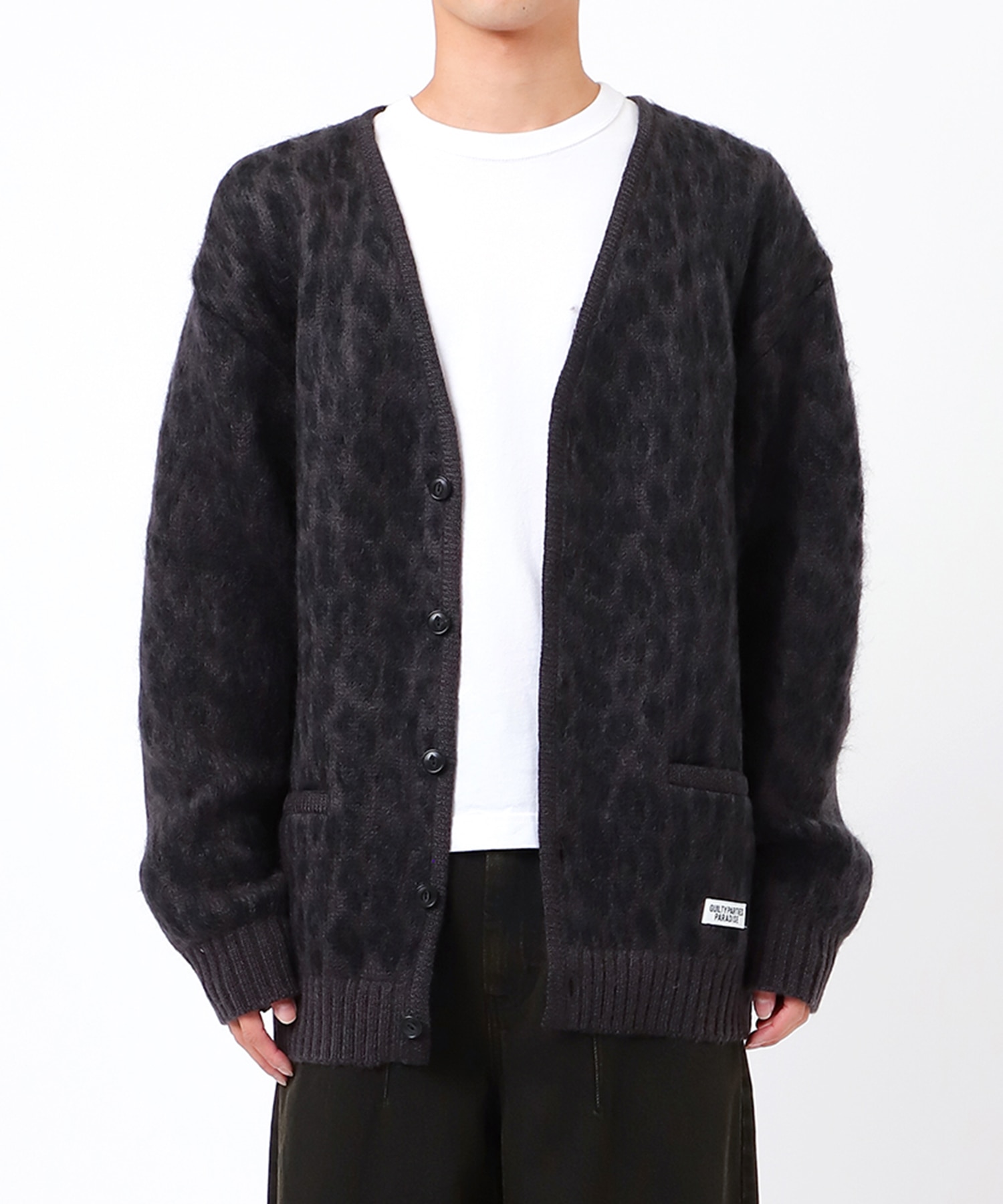 LEOPARD HEAVY MOHAIR CARDIGAN