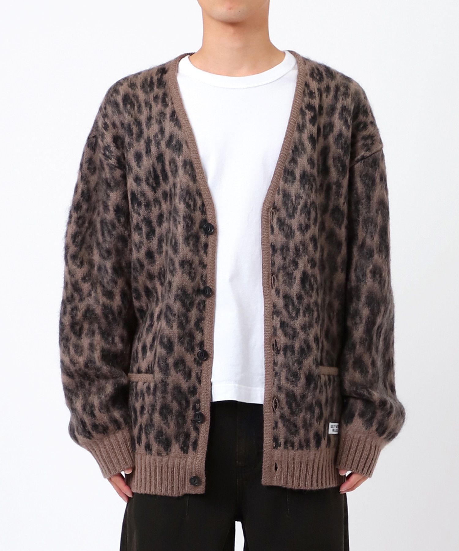 LEOPARD HEAVY MOHAIR CARDIGAN