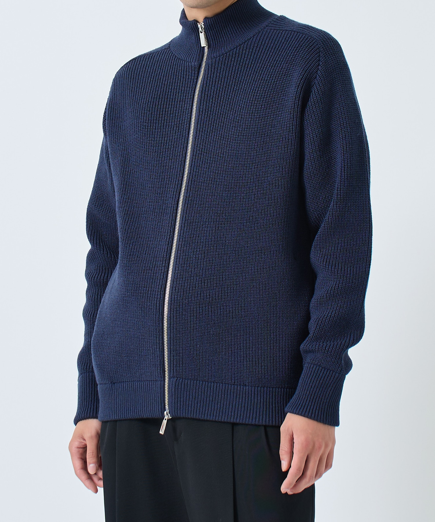 WOOL ZIP DRIVERS KNIT