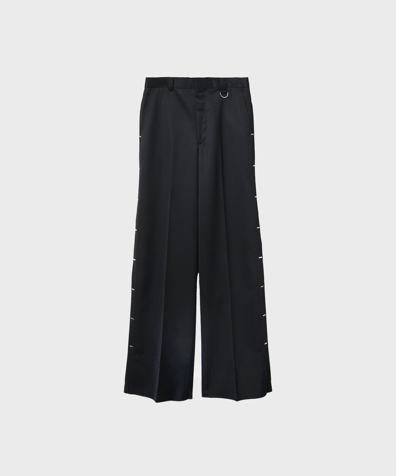 WOOL METAL LINE WIDE TROUSERS