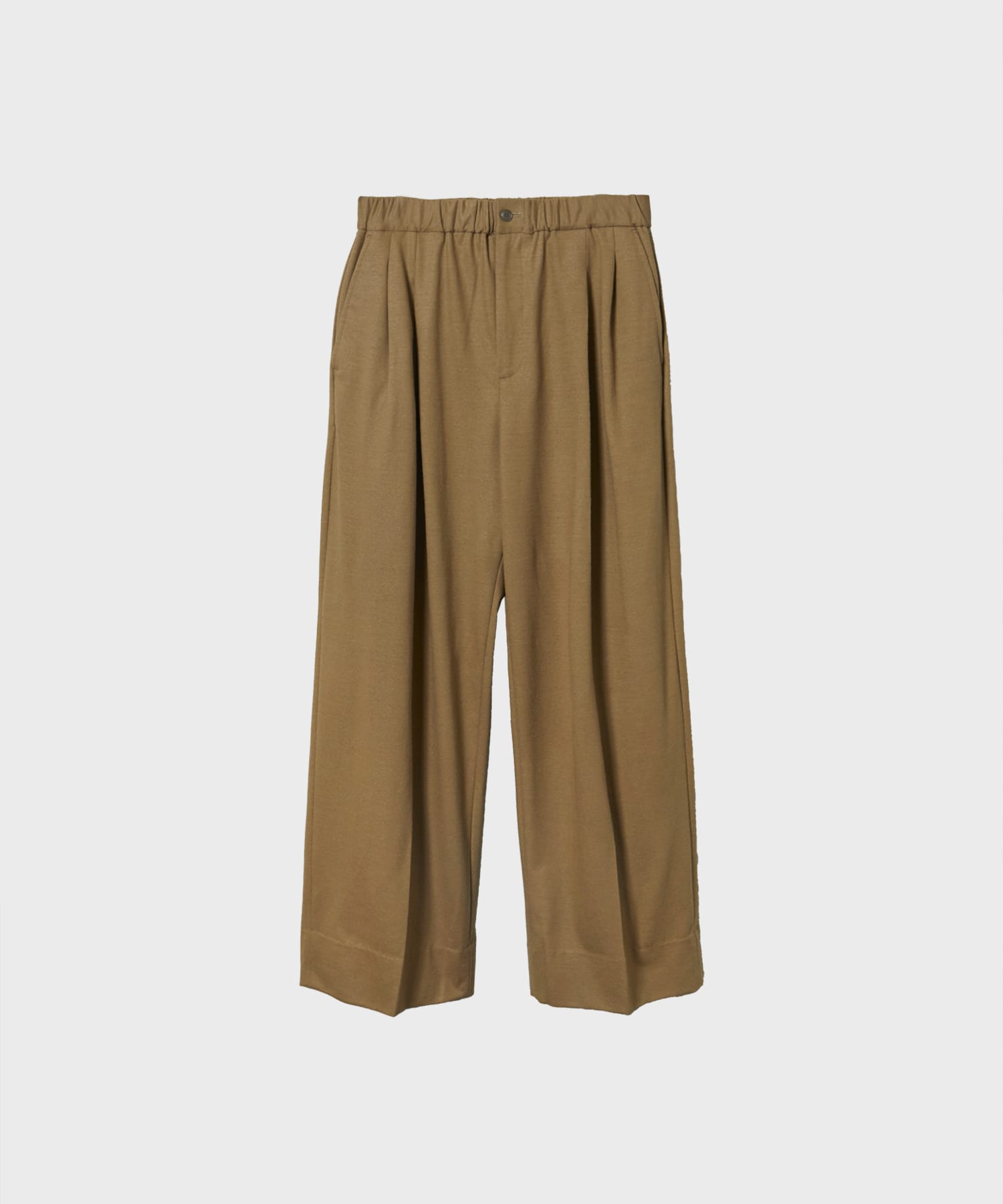 High Gauge Milled Wool Easy Tuck Pants