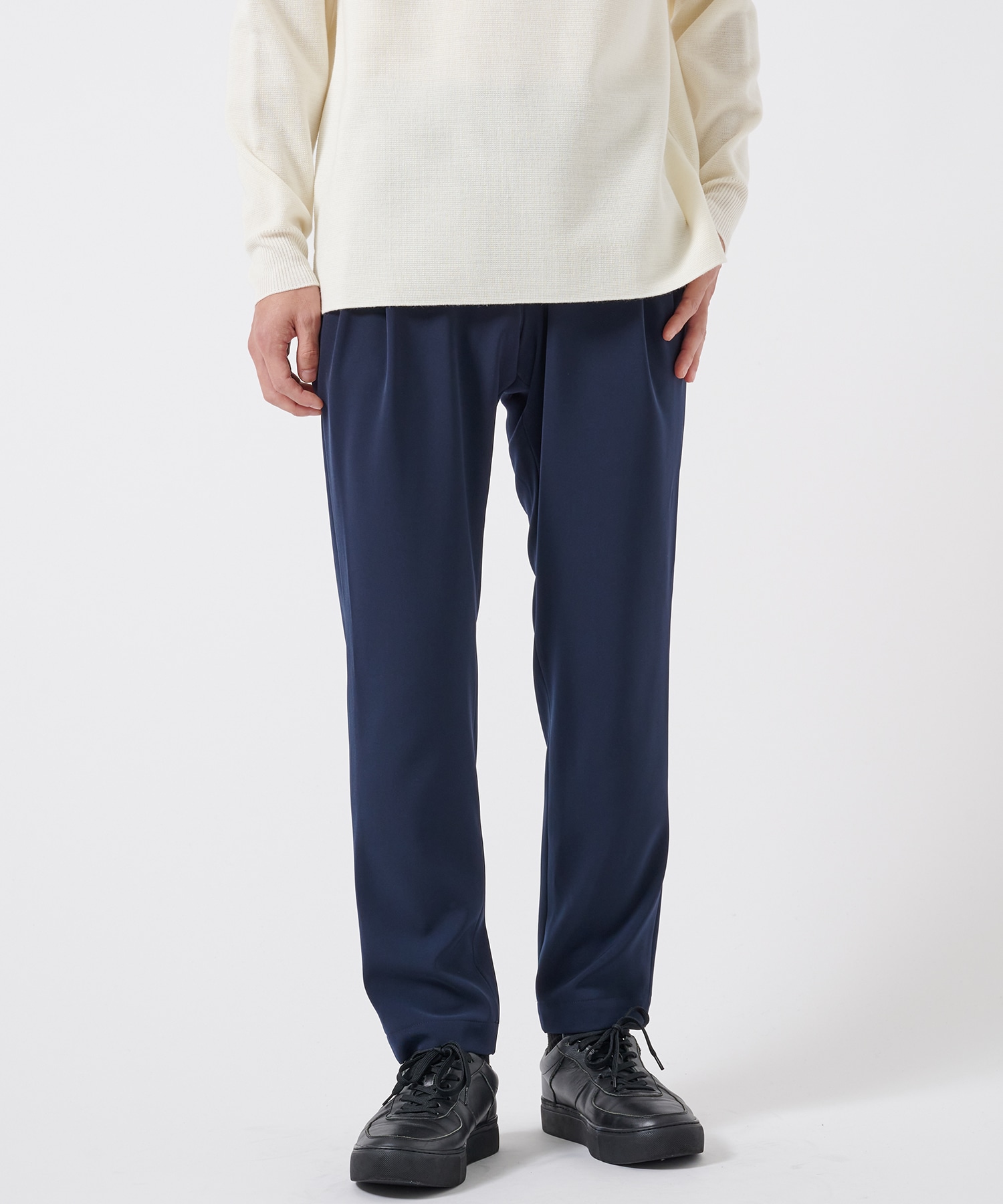 DOUBLE CLOTH TWO TUCK SLACKS