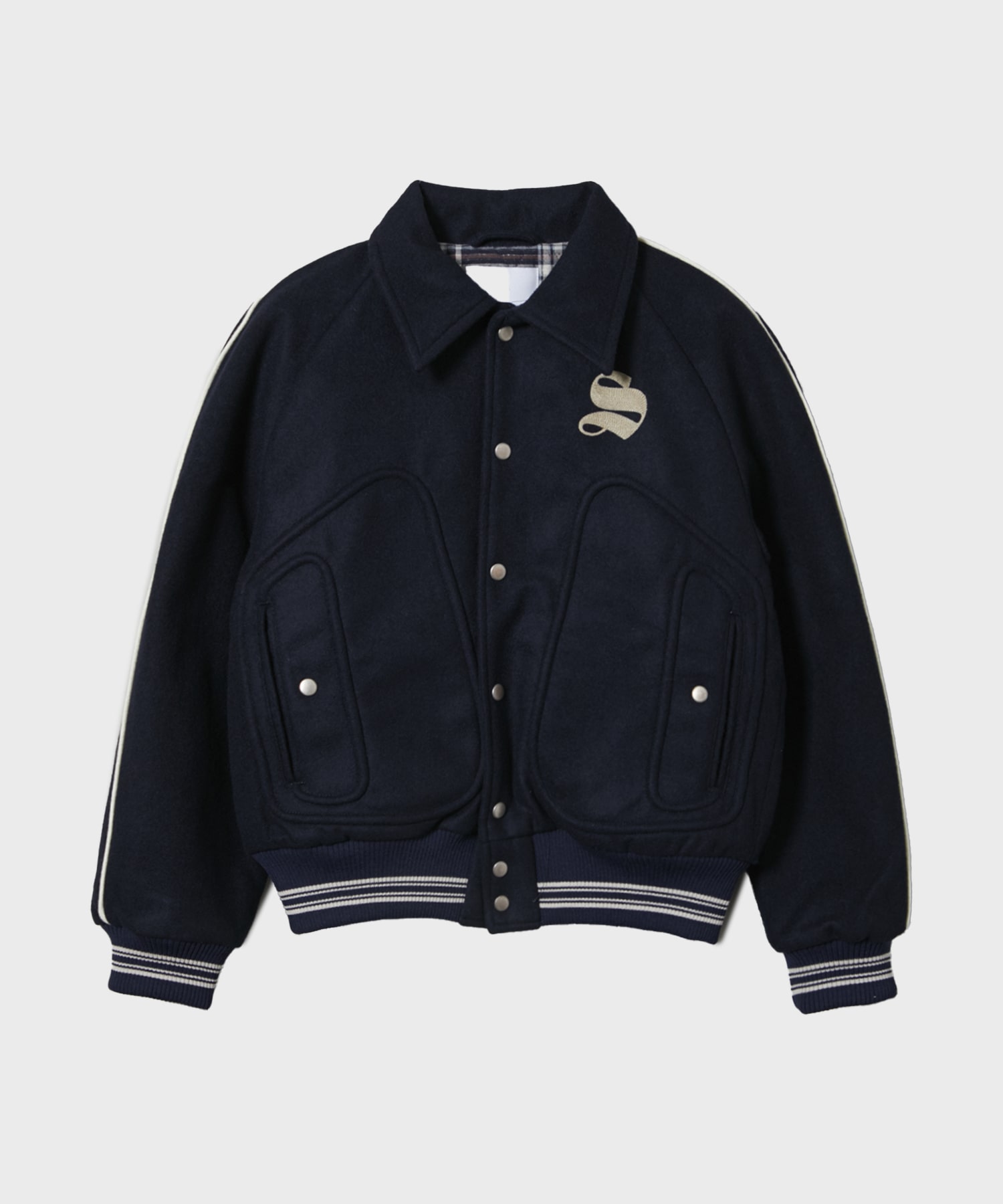 WOOL MELTON STADIUM JACKET