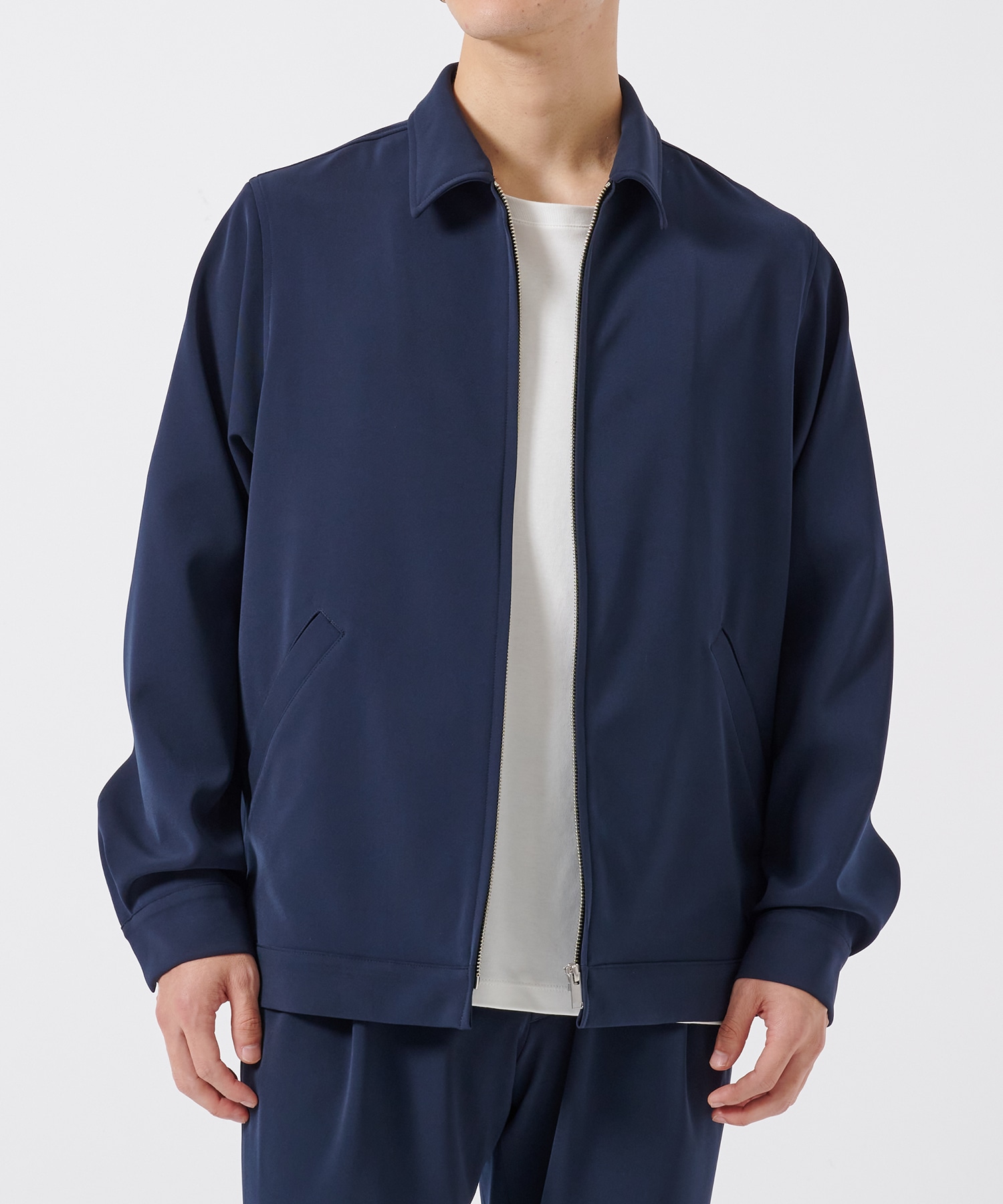 DOUBLE CLOTH ZIP BLOUSON