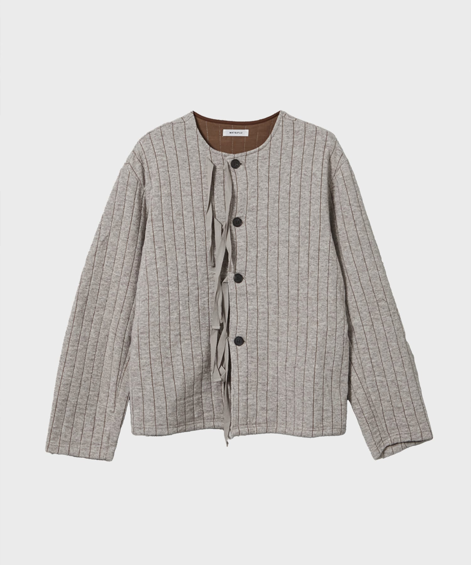 Striped Quilt jacquard Cardigan