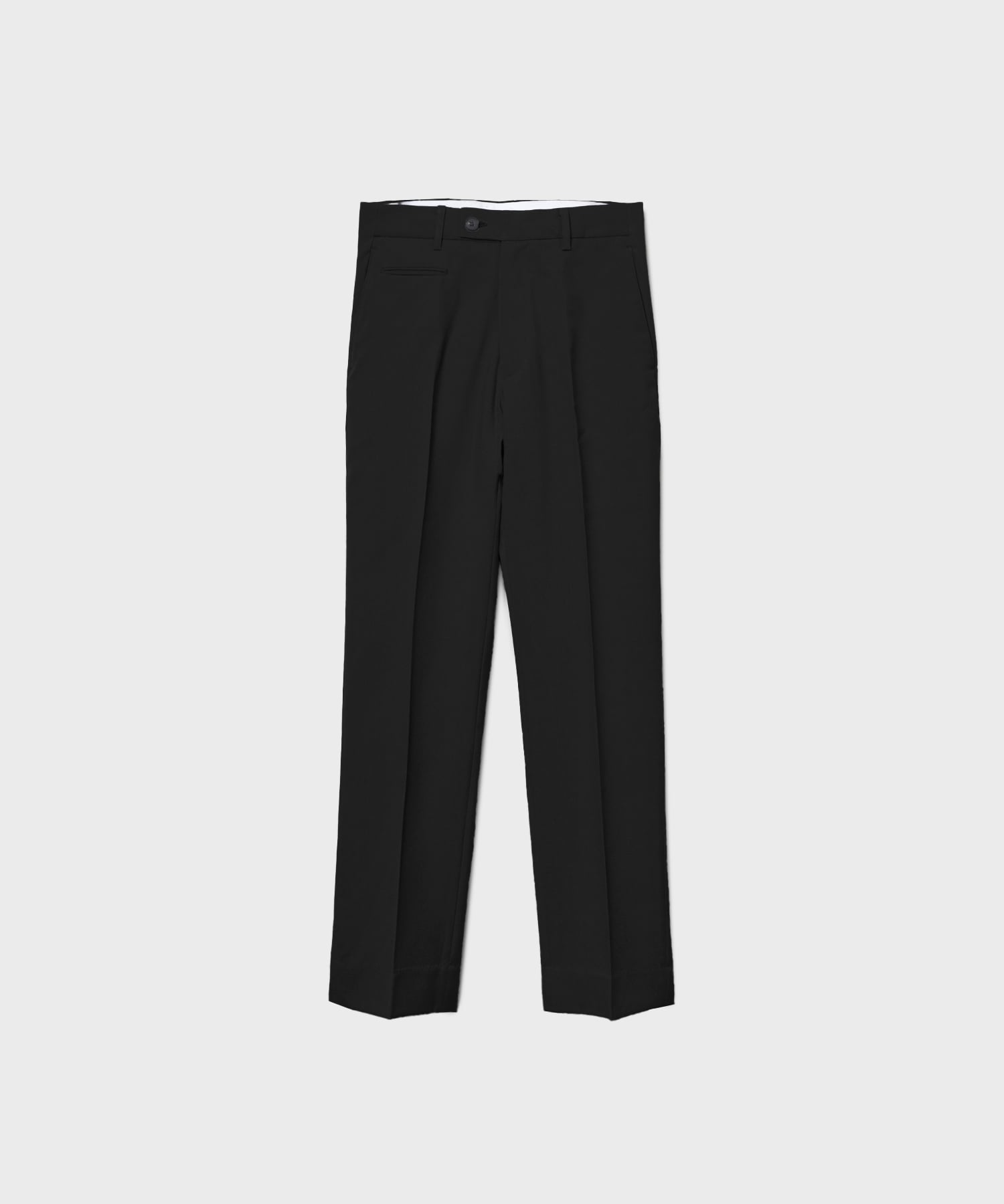 Water-repellent Wool Straight Trousers