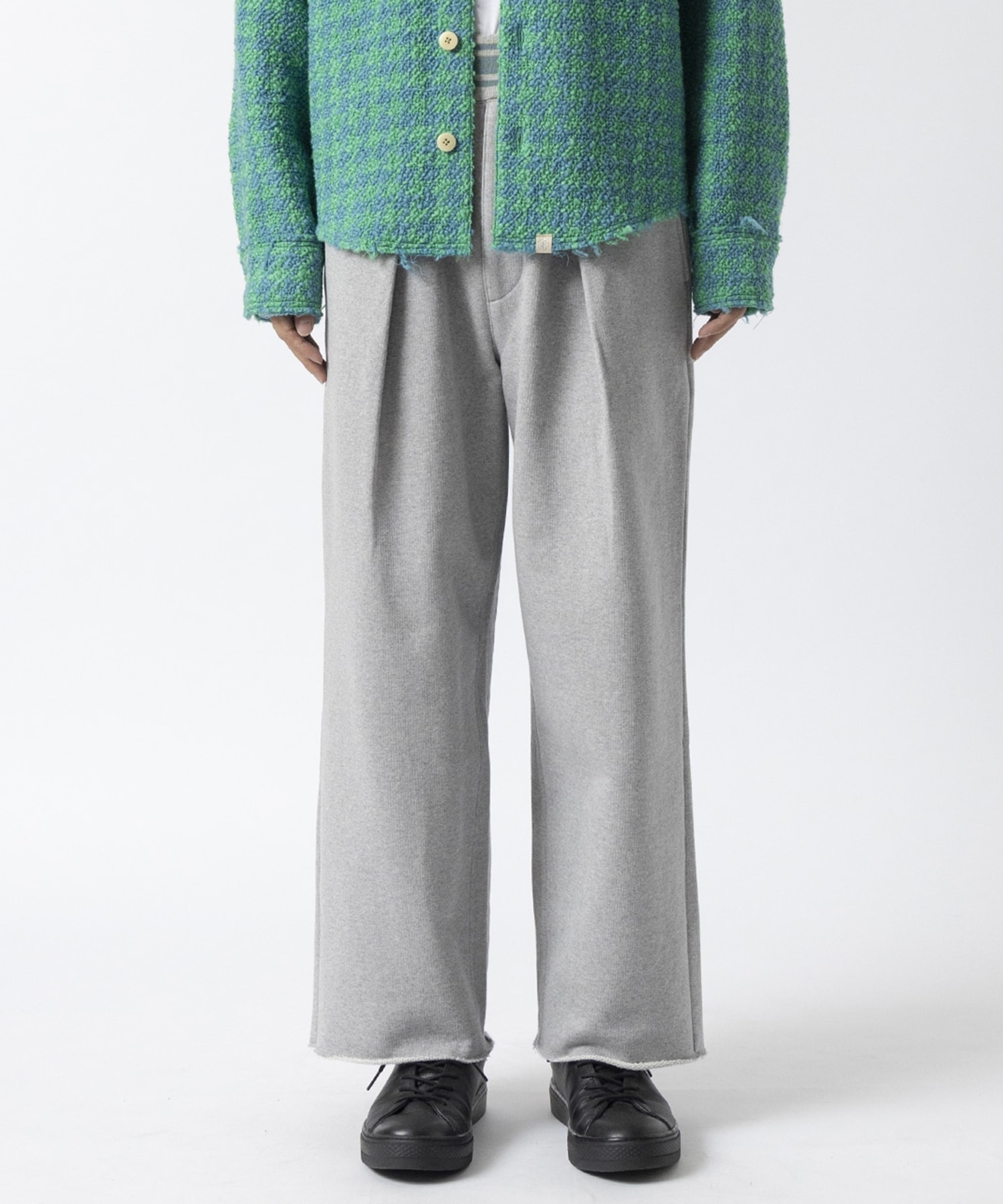 RIB TUCK BAGGY PANTS