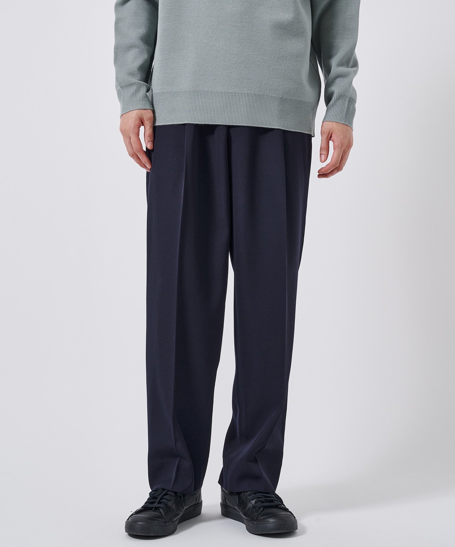 VISCOSE WOOL WIDE SLACKS