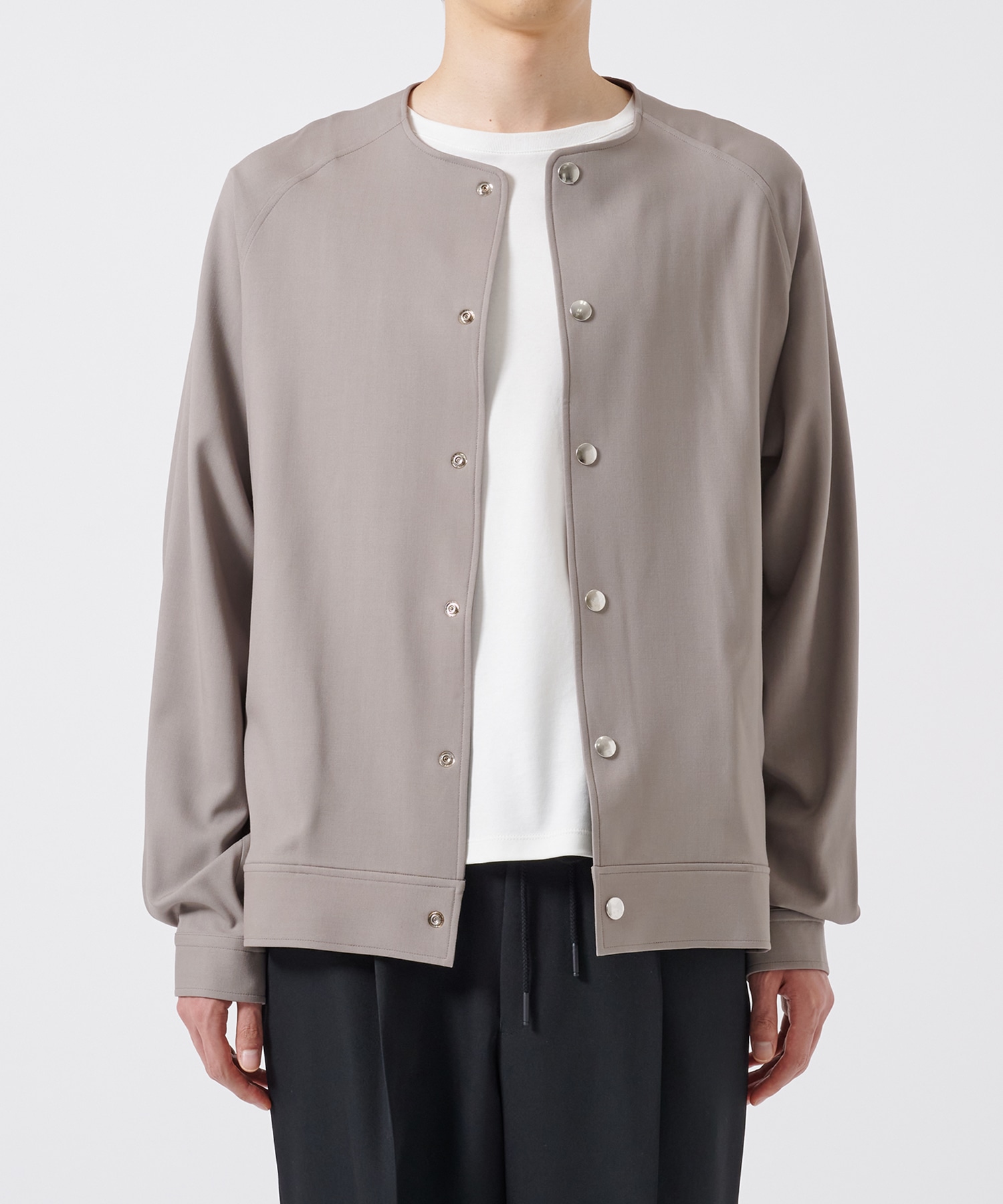 RERACS COLLARLESS RAGLAN BLOUSON