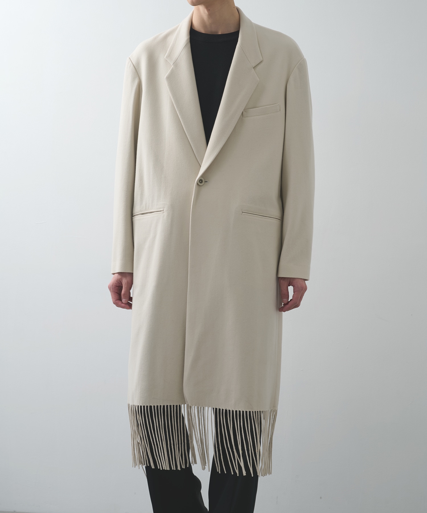 Side Slit Fringe Long JKT