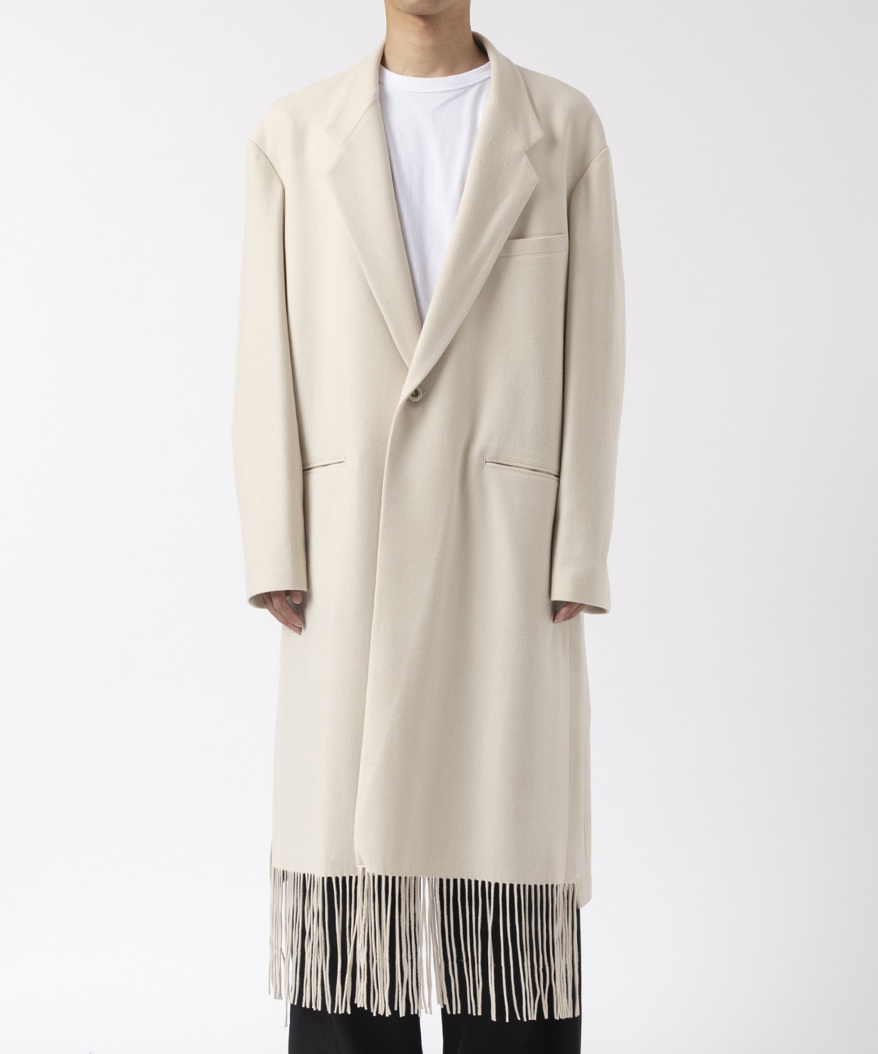 Side Slit Fringe Long JKT