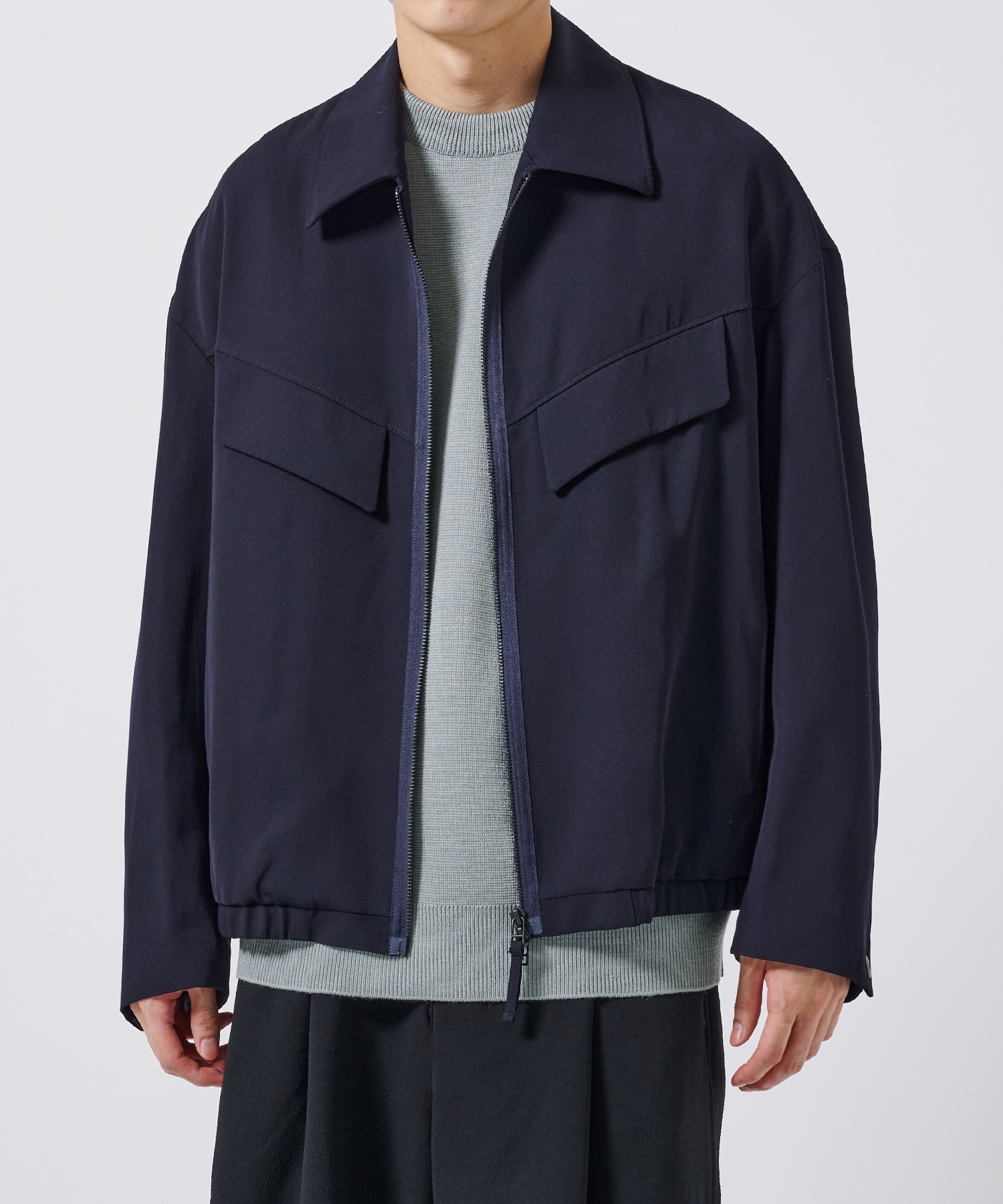 VISCOSE WOOL AVIATOR JACKET