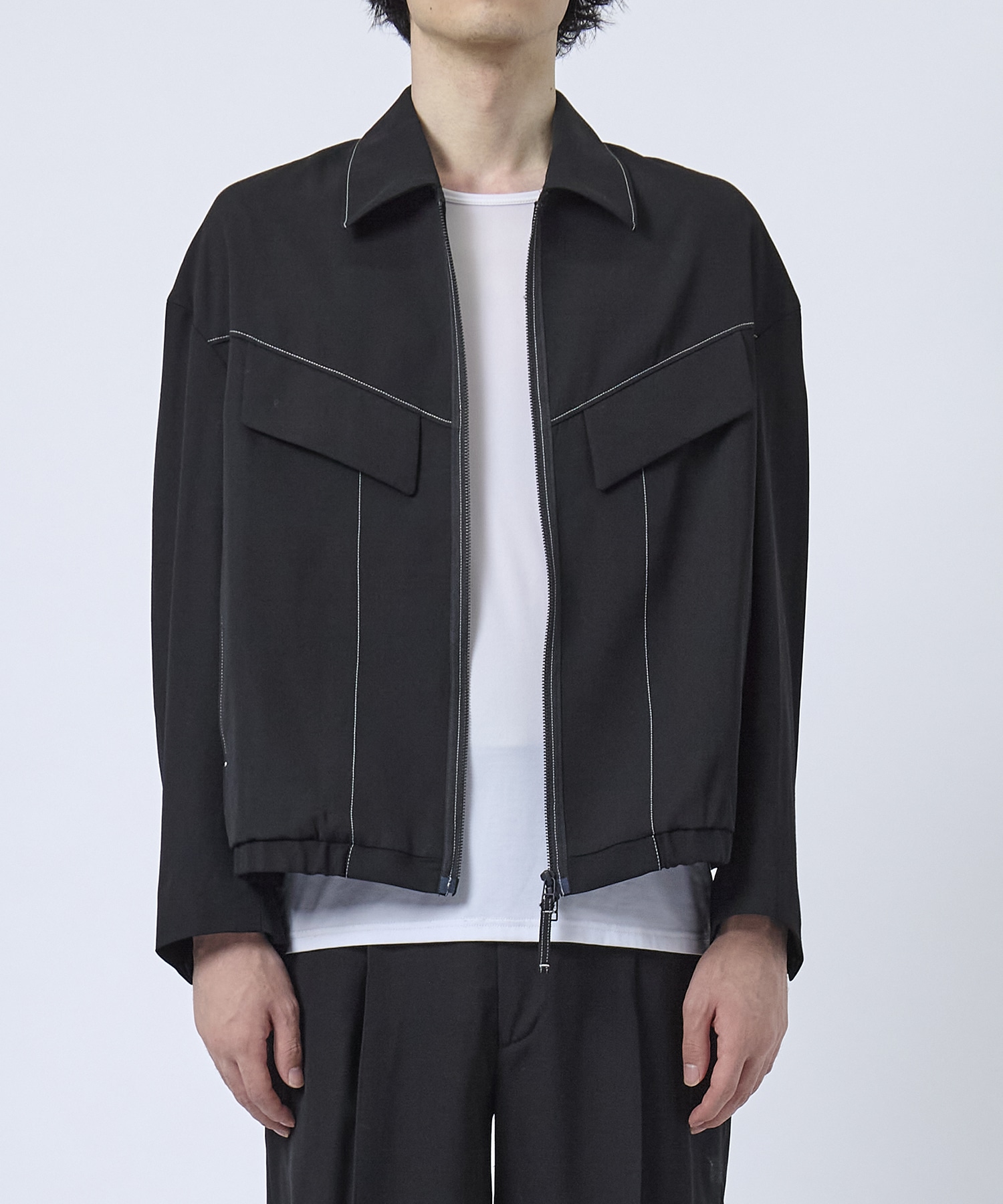 VISCOSE WOOL AVIATOR JACKET