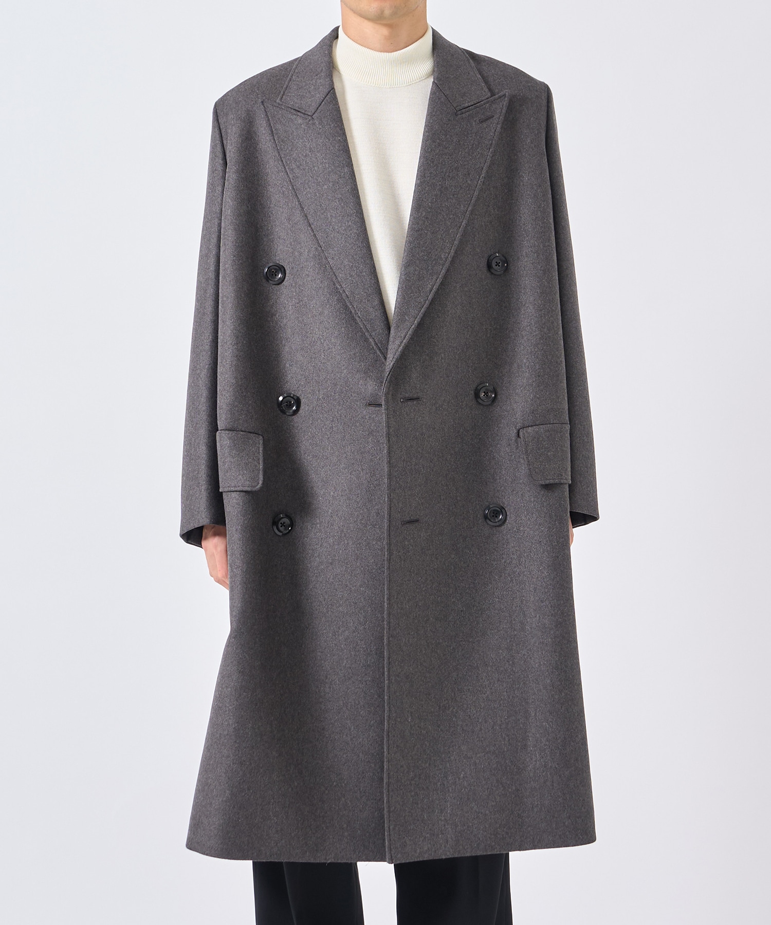 THE DOUBLE PEAKED TAILORED COAT