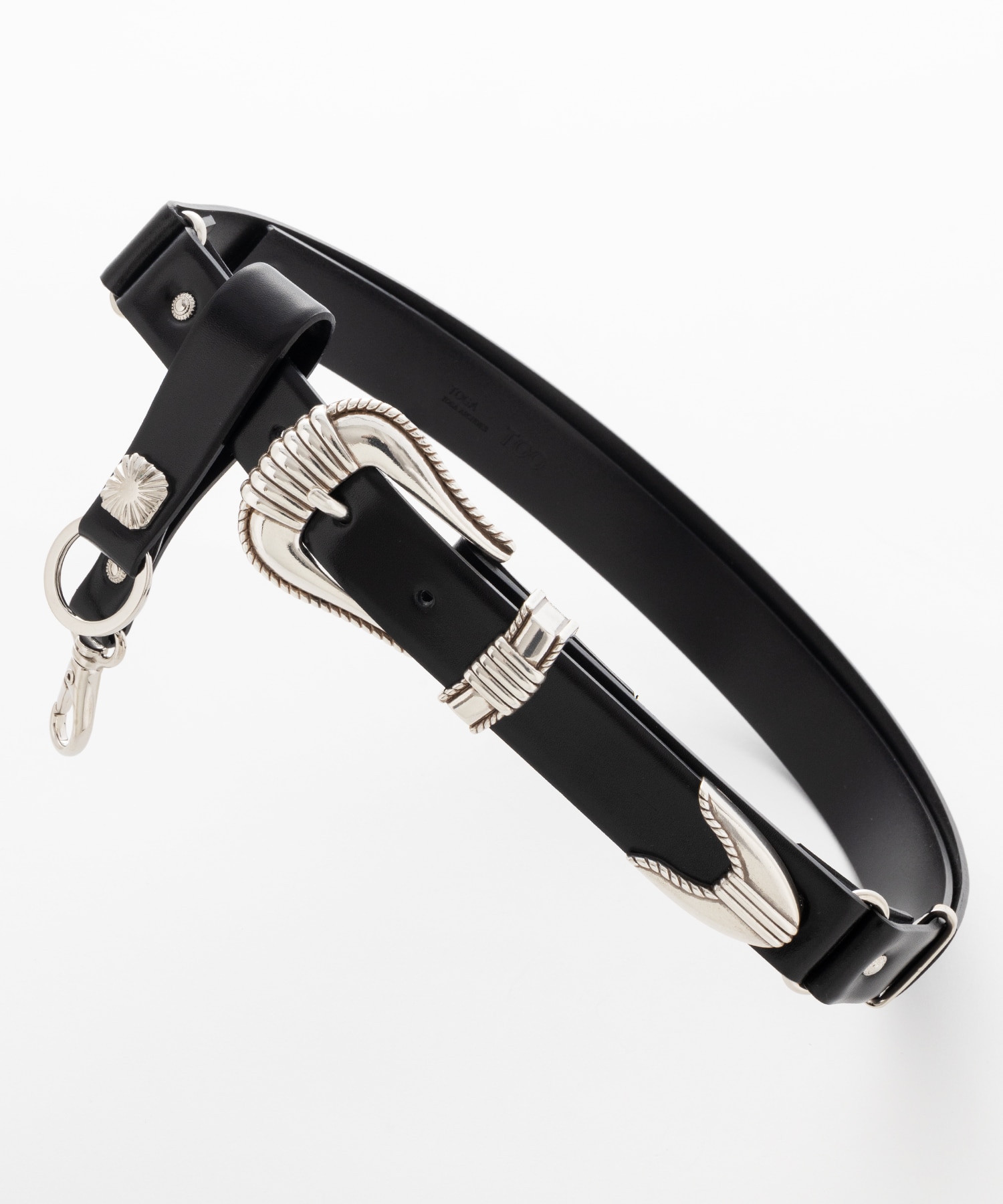 Metal buckle belt with key rinng