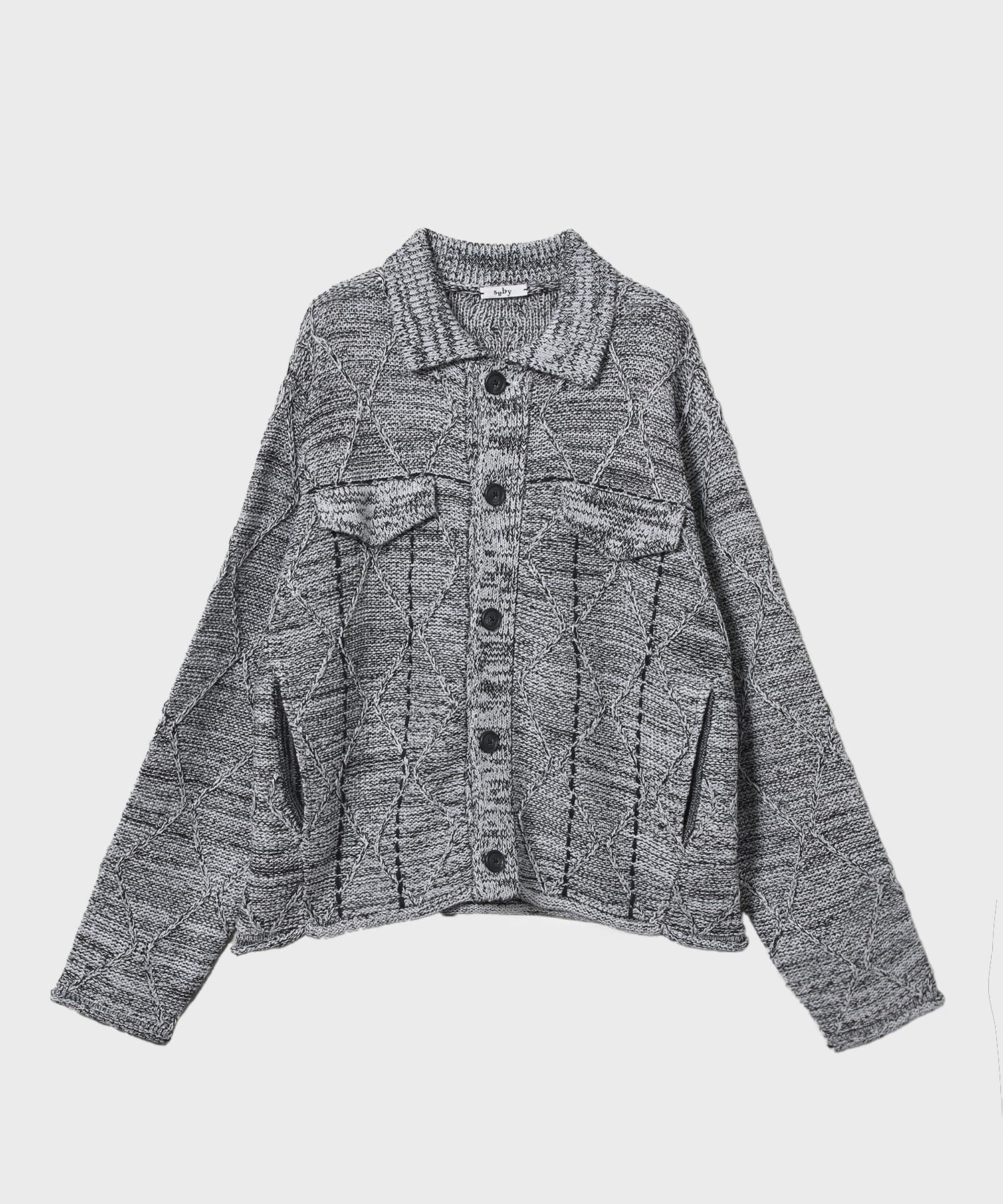 PAPER KNIT G BLOUSON