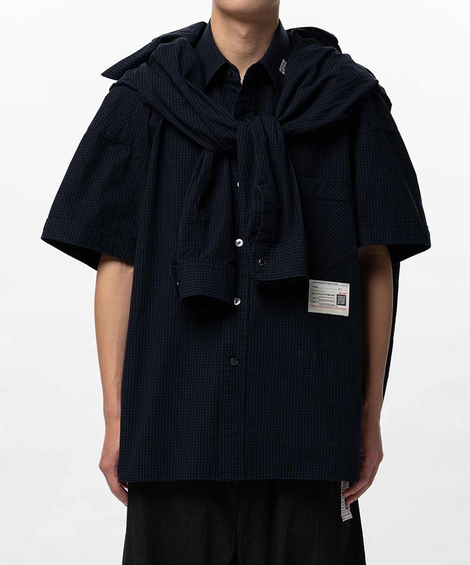 SHAWL LAYERED H/S SHIRTS