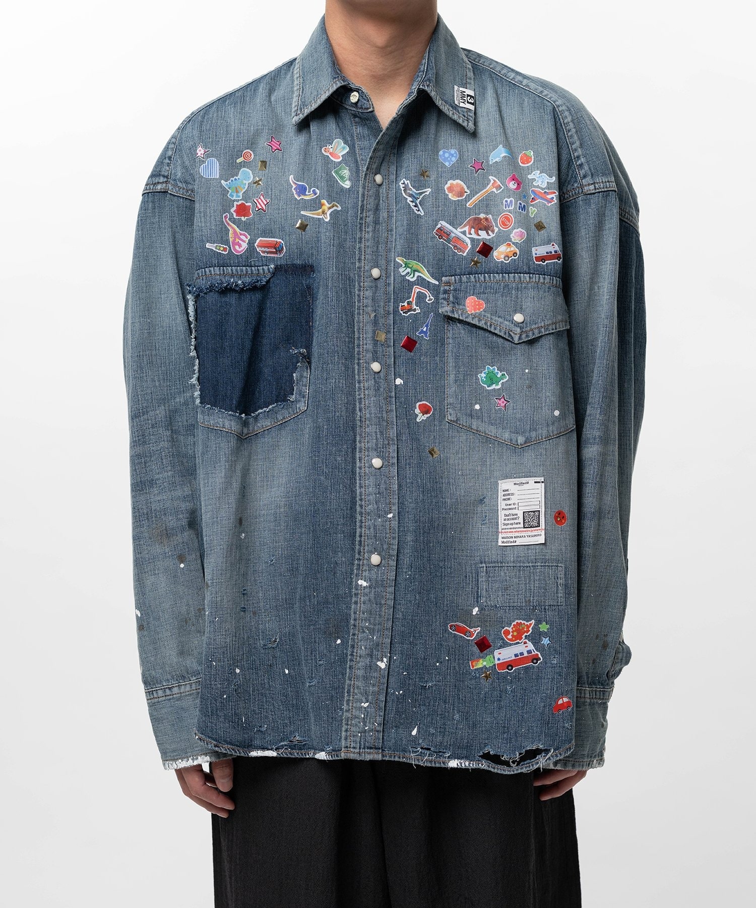 DENIM SHIRTS w STICKER