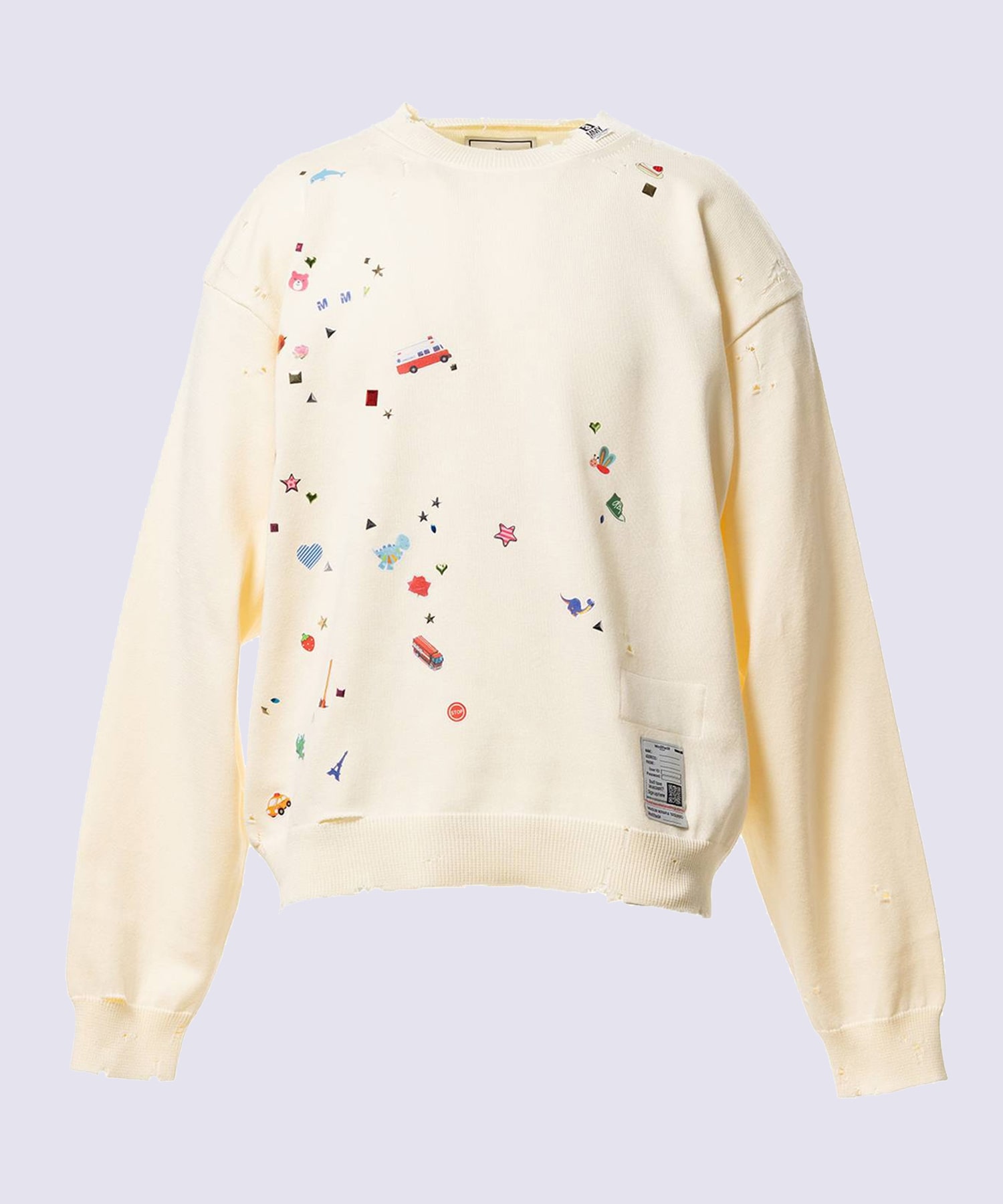 KIDS STICKER KNIT PULLOVER