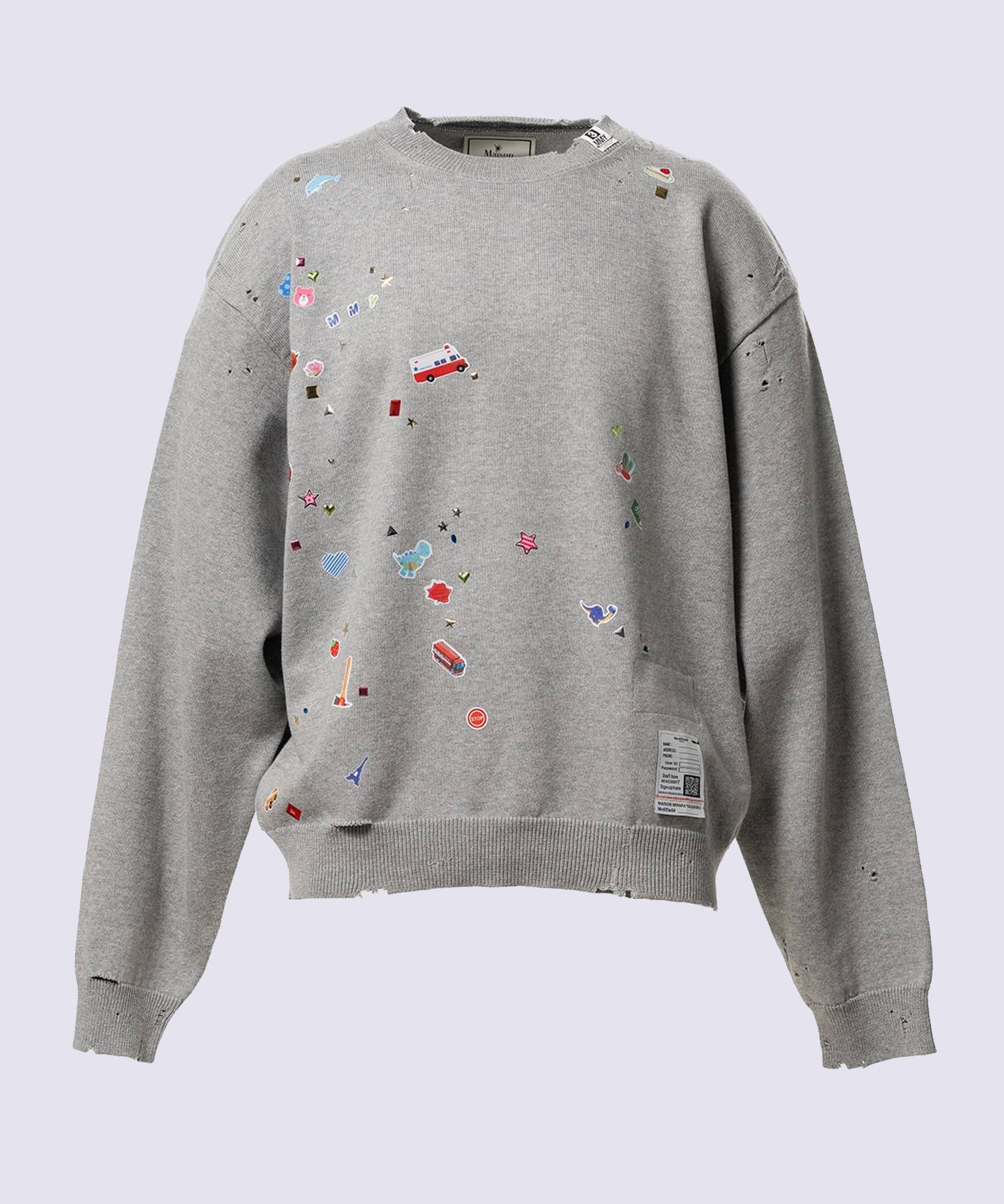 KIDS STICKER KNIT PULLOVER